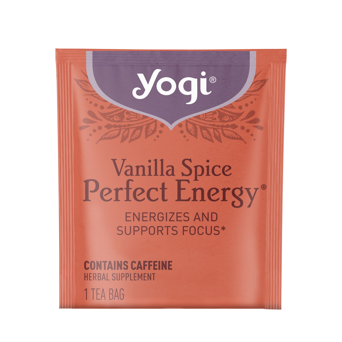 Yogi Vanilla Spice Perfect Energy Organic Black Wellness Tea Bags 1.12 oz 16 Count