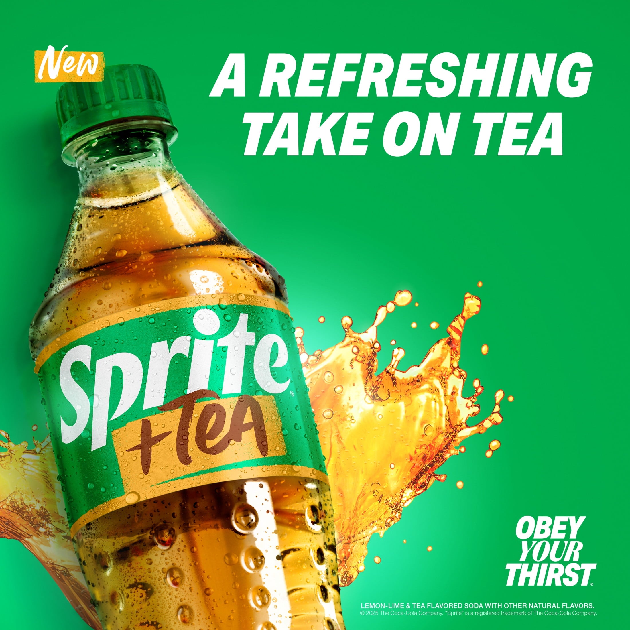 Sprite + Tea Lemon-Lime and Tea Flavored Soda 20 Fl Oz Bottle