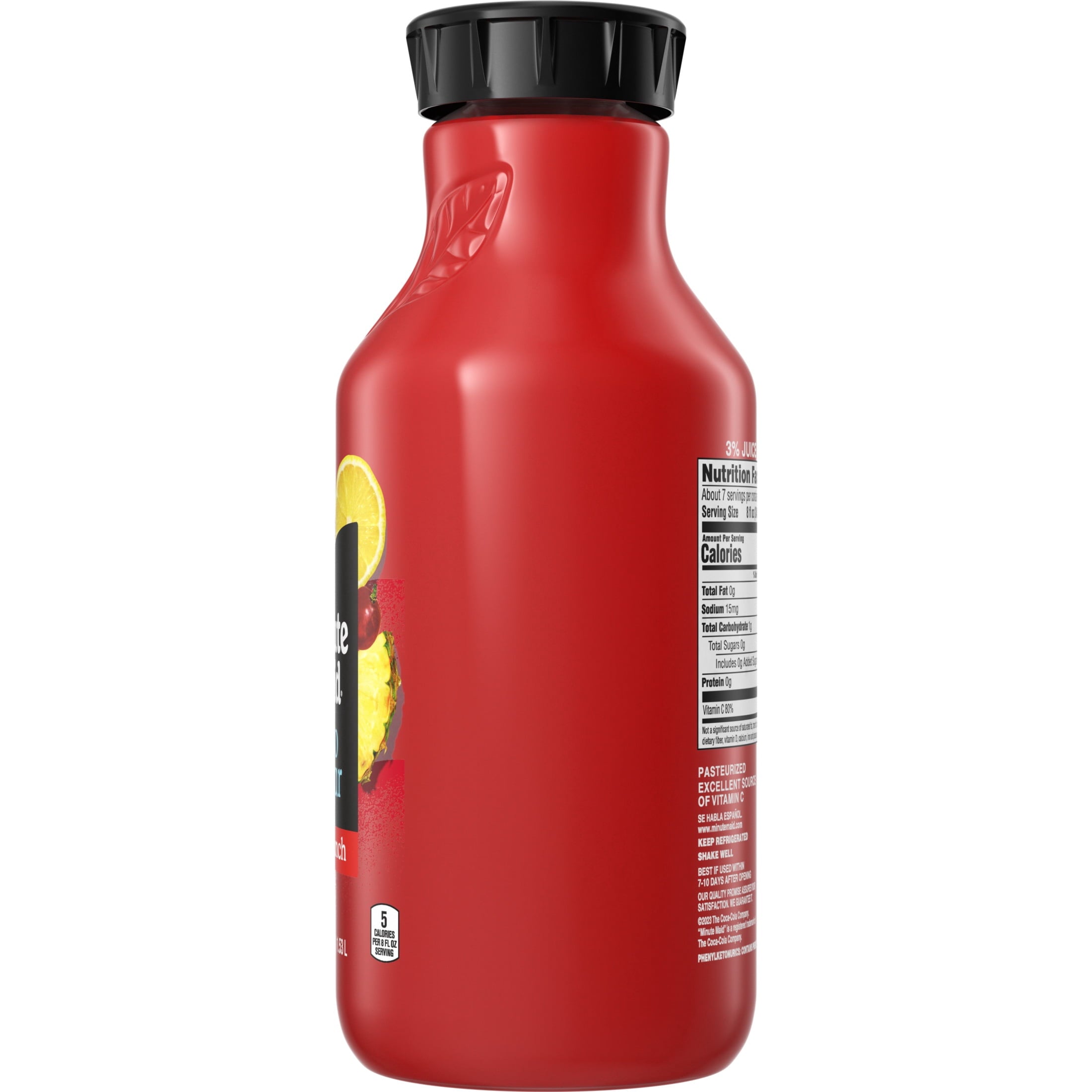 Minute Maid Zero Sugar Fruit Punch Juice Drink 52 fl oz Bottle