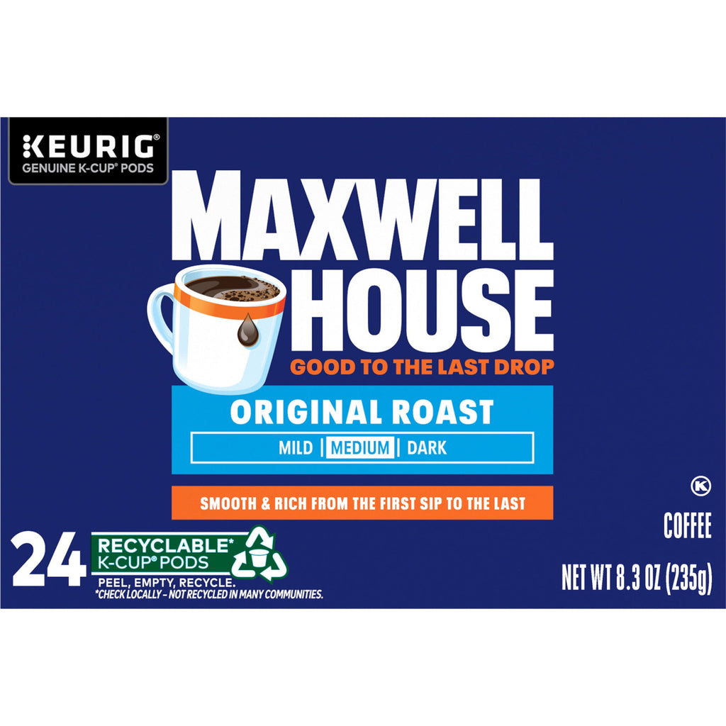 Maxwell House Original Roast Medium Roast K-Cup Coffee Pods 24 Count Box