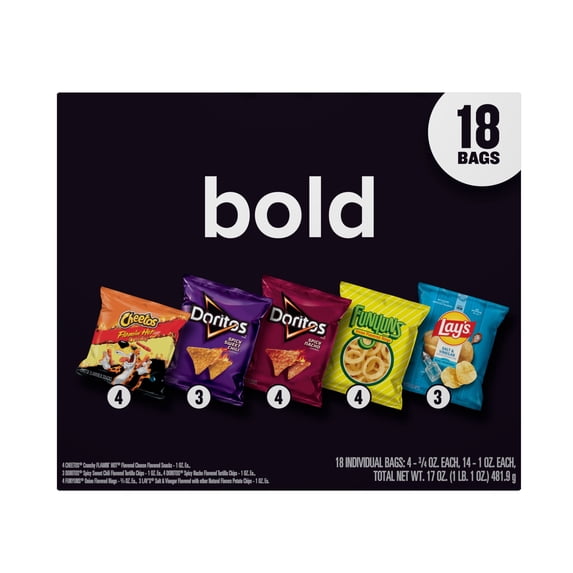 Bold Mix Variety Pack Chips 17 Oz 18 Count Frito-Lay