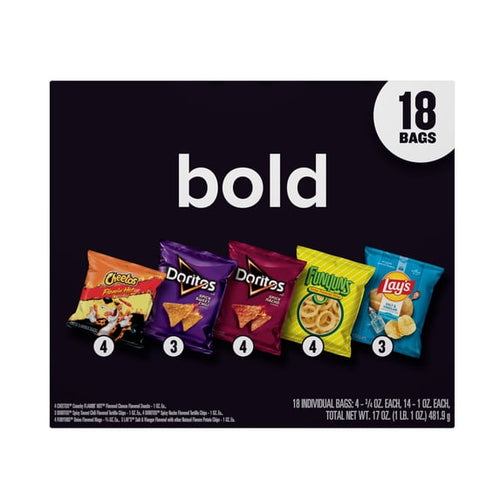 Bold Mix Variety Pack Chips 17 Oz 18 Count Frito-Lay