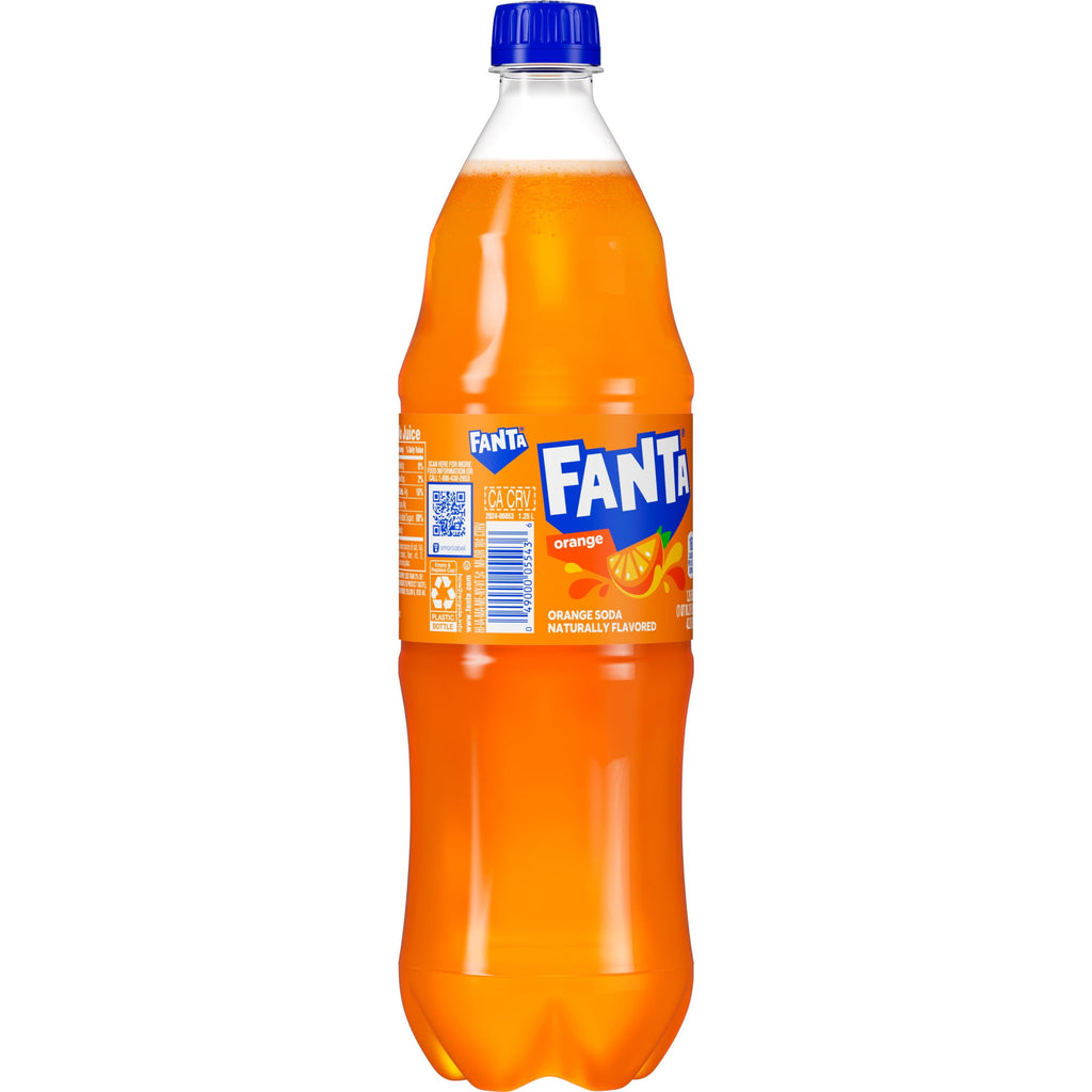 Fanta Orange Soda Pop Bottle 1.25 L