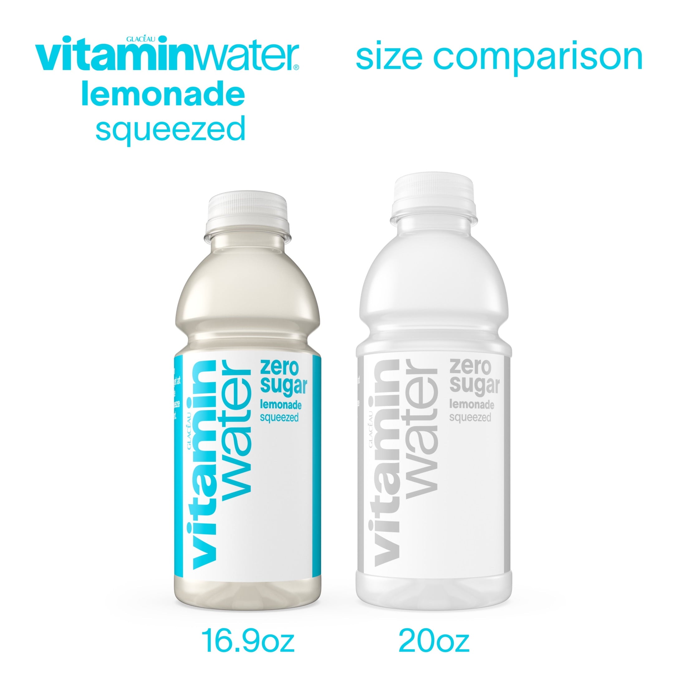 vitaminwater Zero Sugar Squeezed Lemonade Flavored Water Beverage 16.9 fl oz Bottles 6 Pack