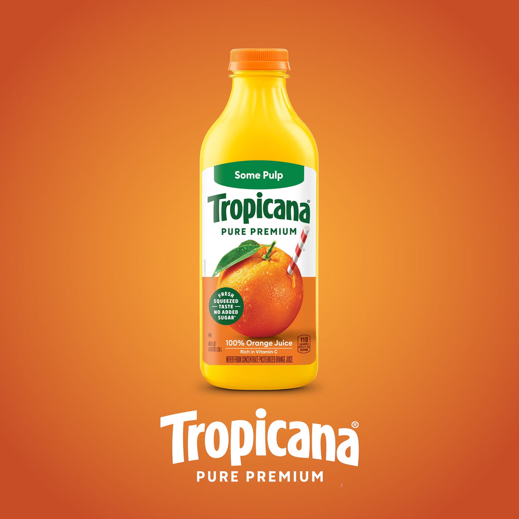 Tropicana Pure Premium 100% Orange Juice Original Some Pulp 46 fl oz