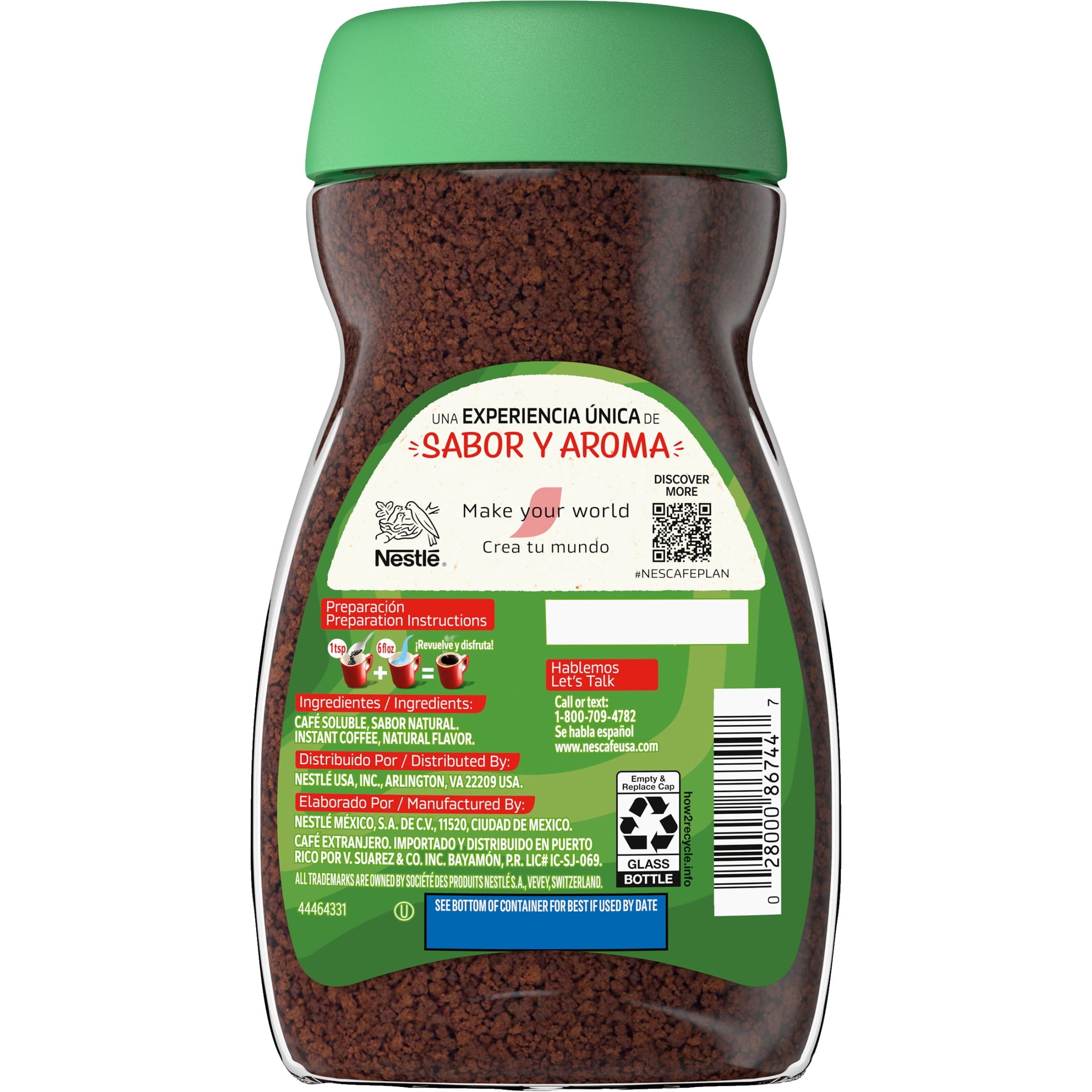 NESCAFÉ Hazelnut Naturally Caffeinated Medium Roast Instant Coffee 6 oz Jar