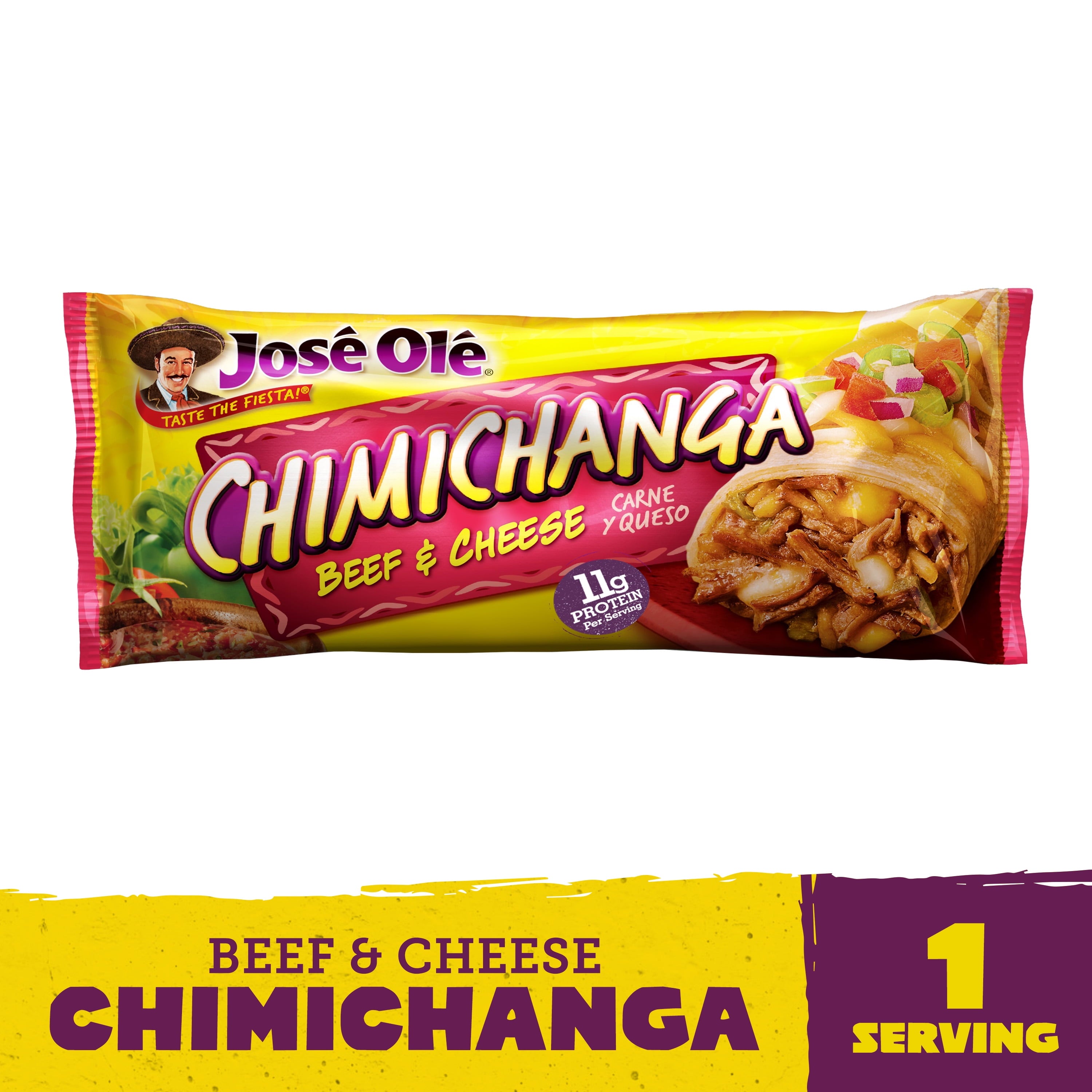 José Olé Beef & Cheese Chimichanga Frozen Mexican Food 5 Oz