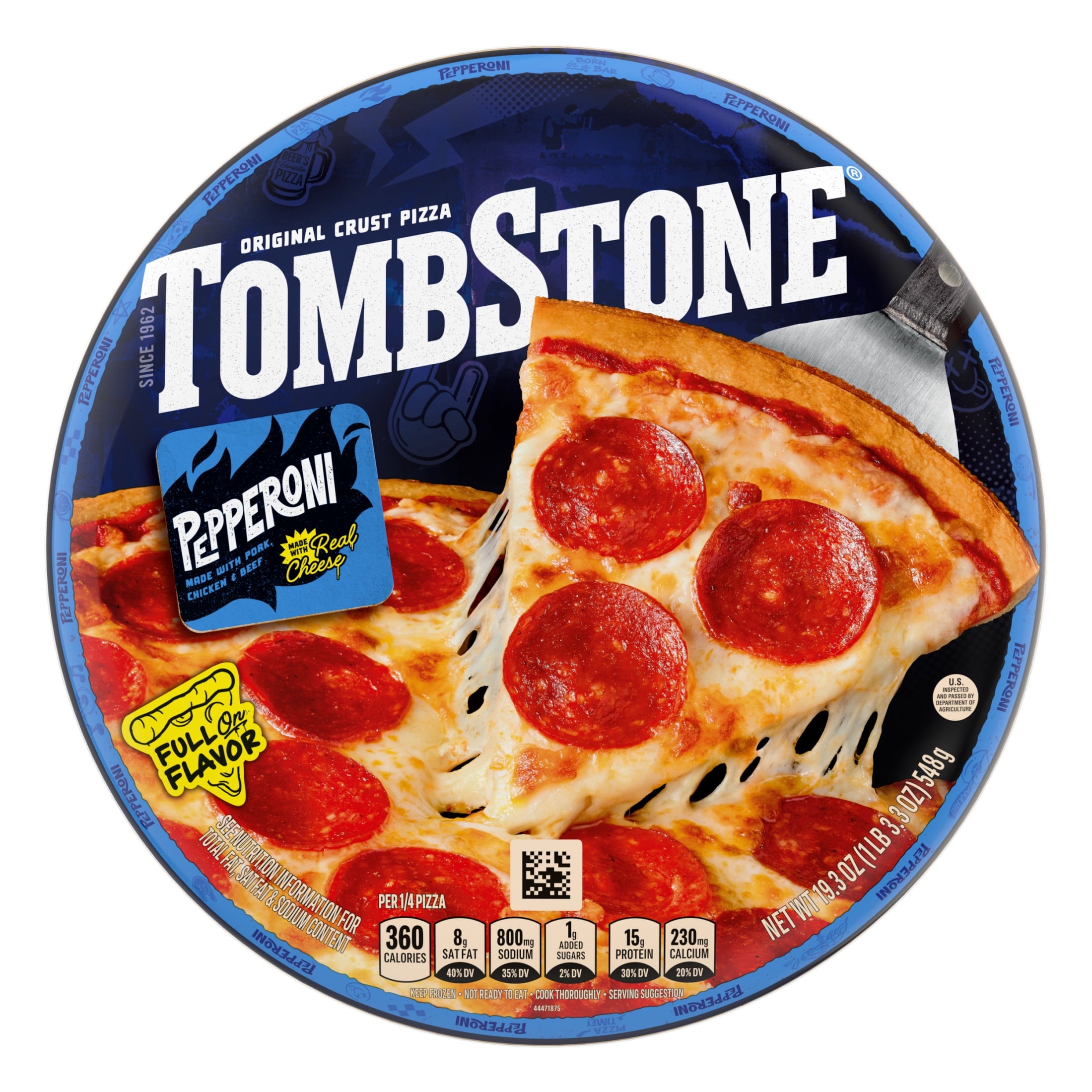 Tombstone Original Thin Crust Pepperoni Pizza Frozen 19.3 Oz