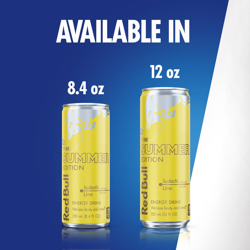 Red Bull Summer Edition Sudachi Lime Energy Drink 12 fl oz 4 Pack Cans