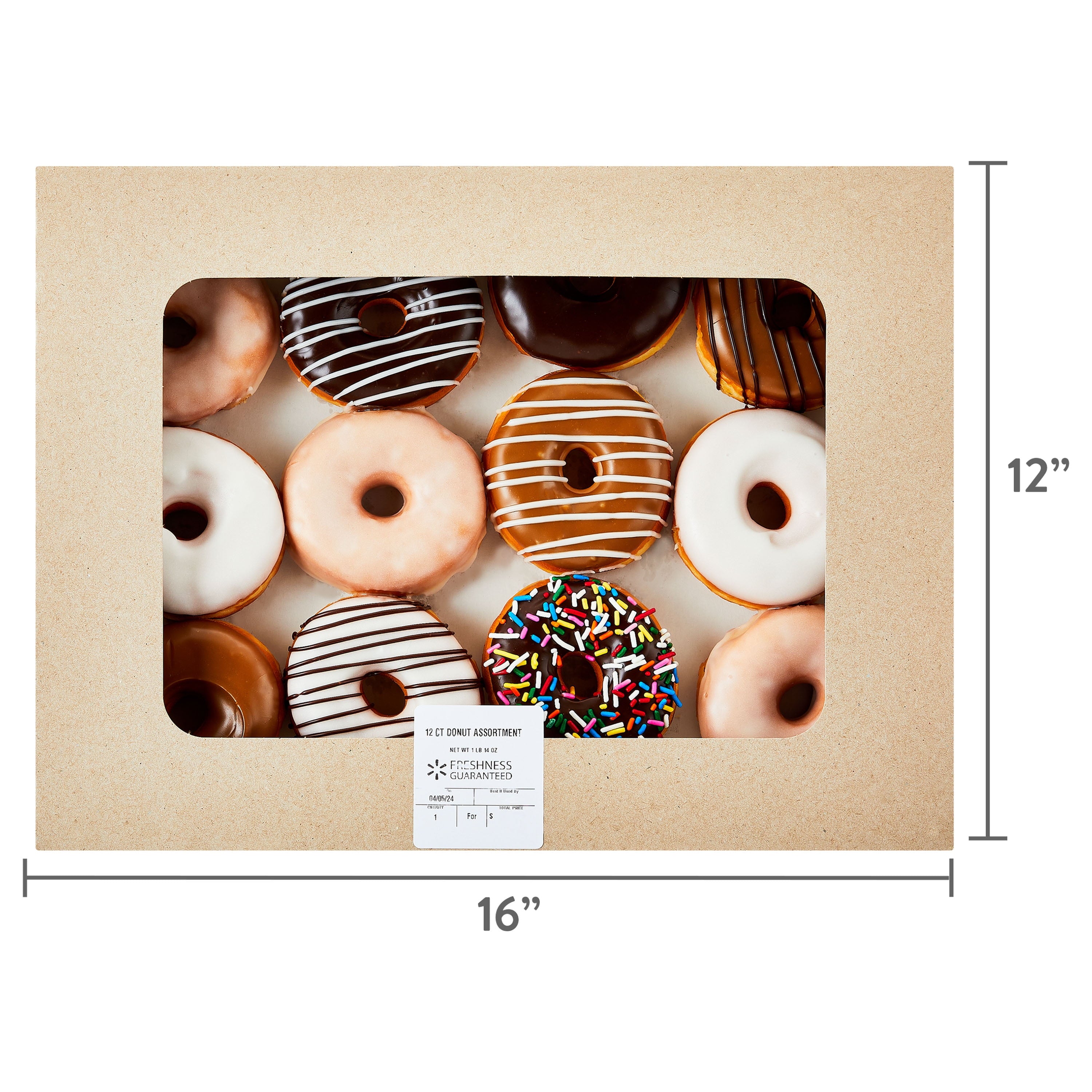 Assorted Ring Donuts 12 Oz 12 Count Freshness Guaranteed