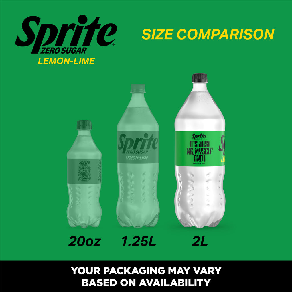 Sprite Zero Sugar Lemon-Lime Caffeine Free Soda Pop Bottle 2 Liters