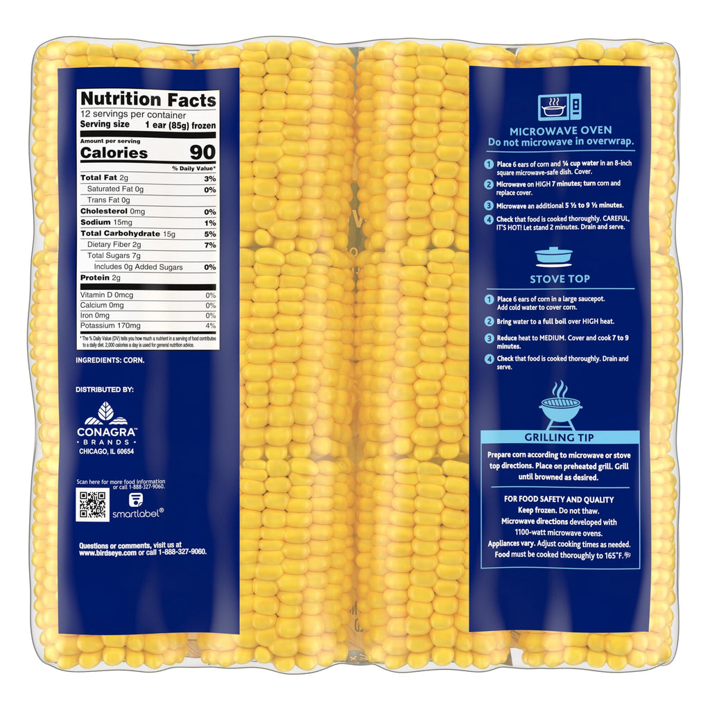 Birds Eye Extra Sweet Mini Corn On The Cob Frozen 12 Count 51.84 Oz