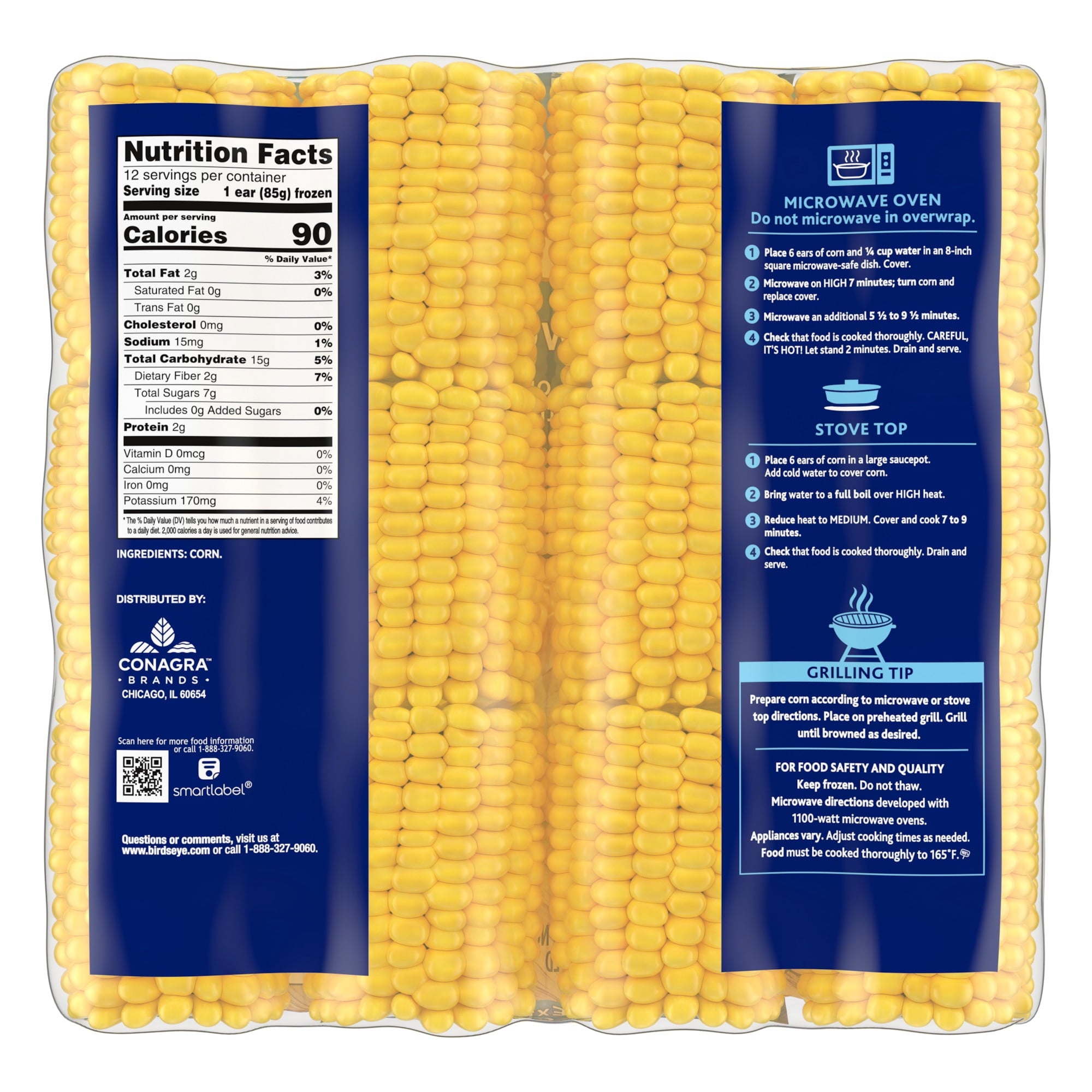 Birds Eye Extra Sweet Mini Corn On The Cob Frozen 12 Count 51.84 Oz