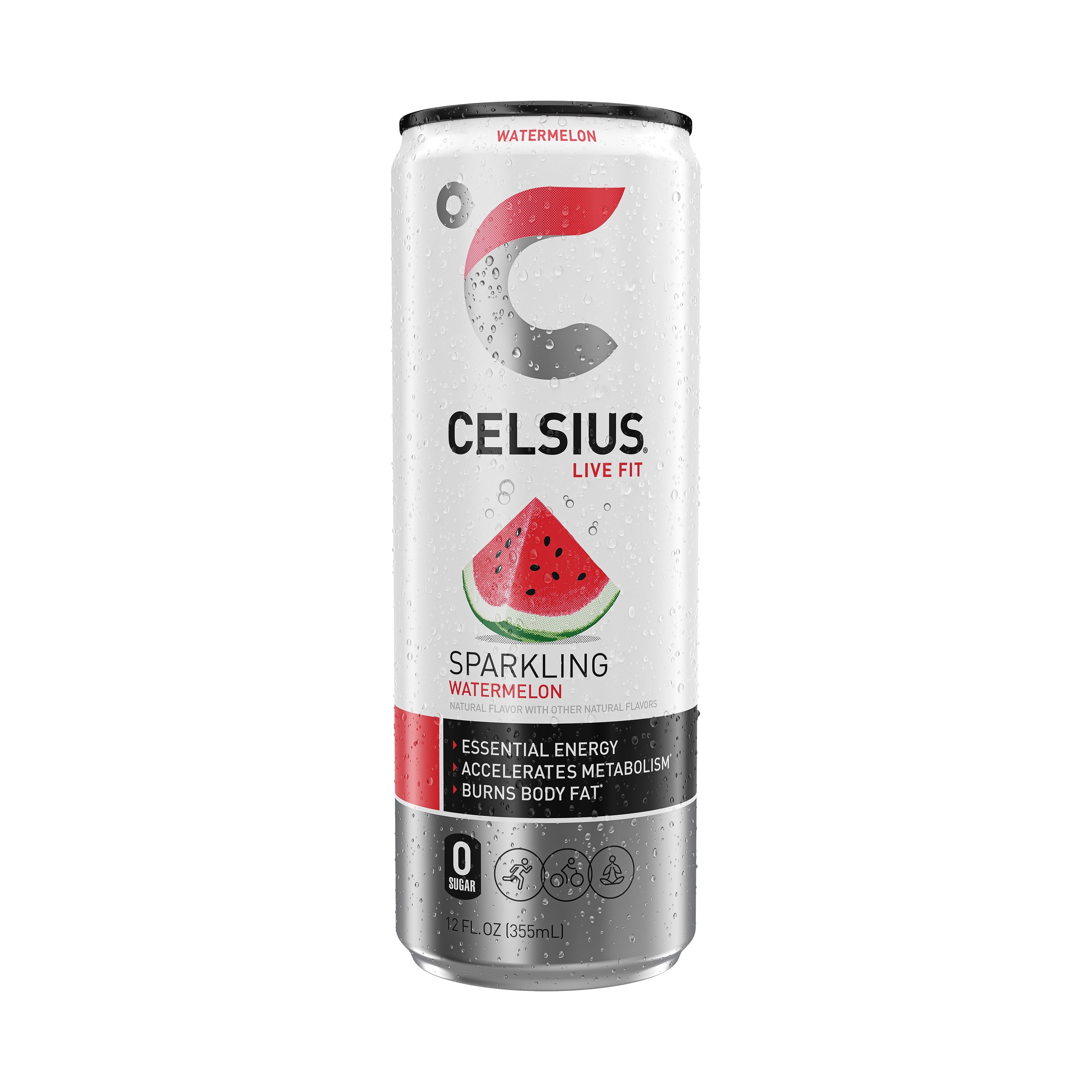 CELSIUS Sparkling Watermelon Functional Energy Drink 12 fl oz Single Can
