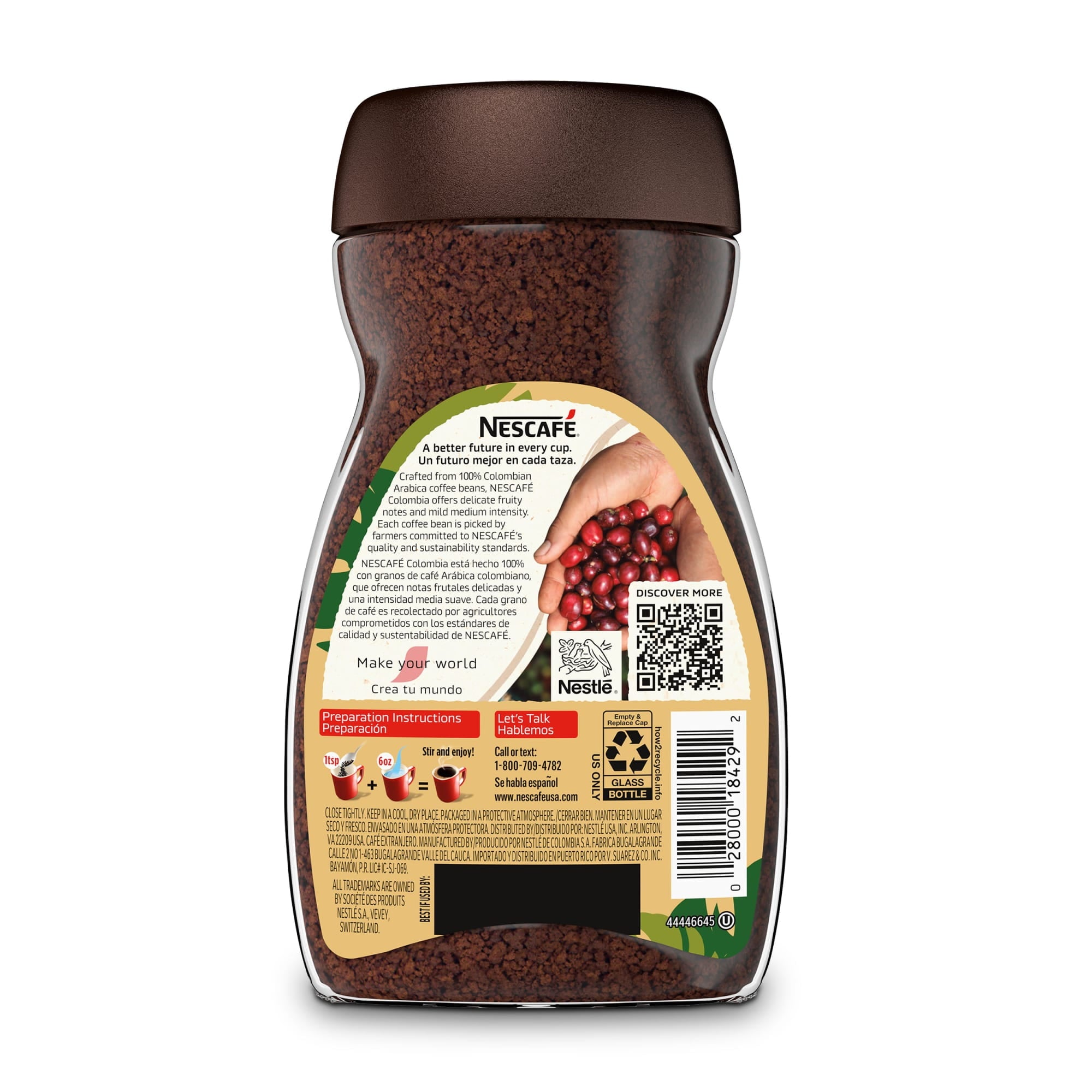 NESCAFÉ CLÁSICO Colombia Naturally Caffeinated Medium Roast Instant Coffee 6 oz Jar