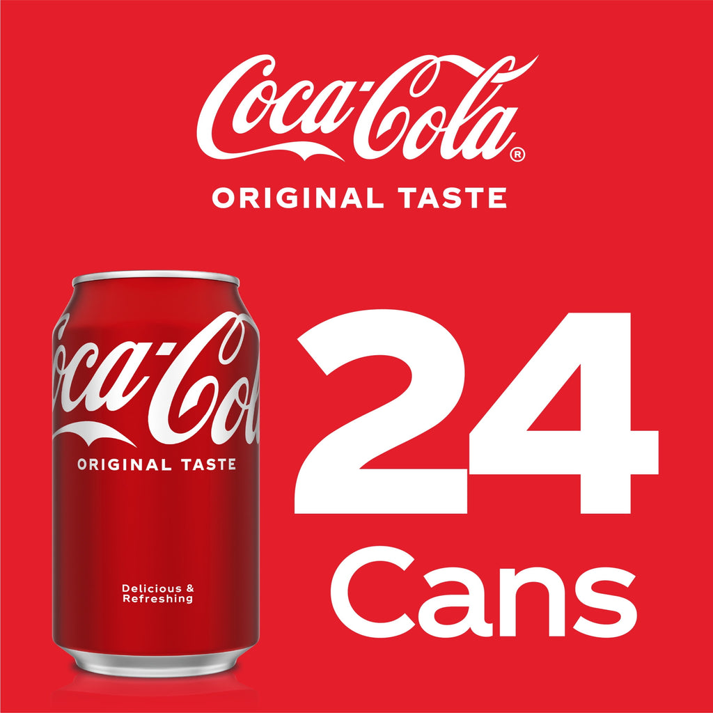 Soda Pop Cans 12 Fl Oz 24 Pack Coca-Cola