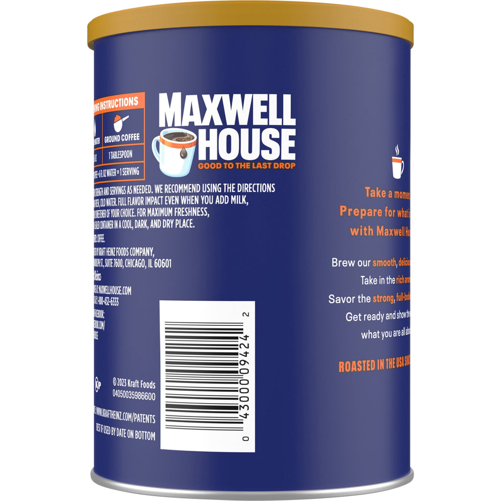 Maxwell House 100% Colombian Naturally Caffeinated Medium Roast Ground Coffee 9.9 oz Canister