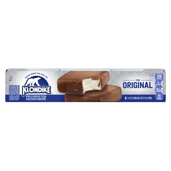Klondike Original Ice Cream Bars Vanilla & Chocolate 6 Count 27 Fl Oz