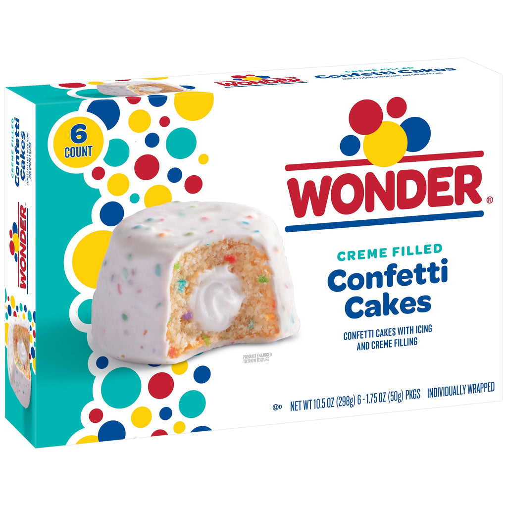Crème Filled Confetti Cakes 10.5 Oz 6 Count Wonder