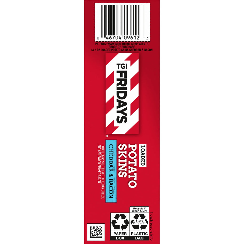 TGI Fridays Loaded Cheddar & Bacon Potato Skins 13.5 Oz Frozen
