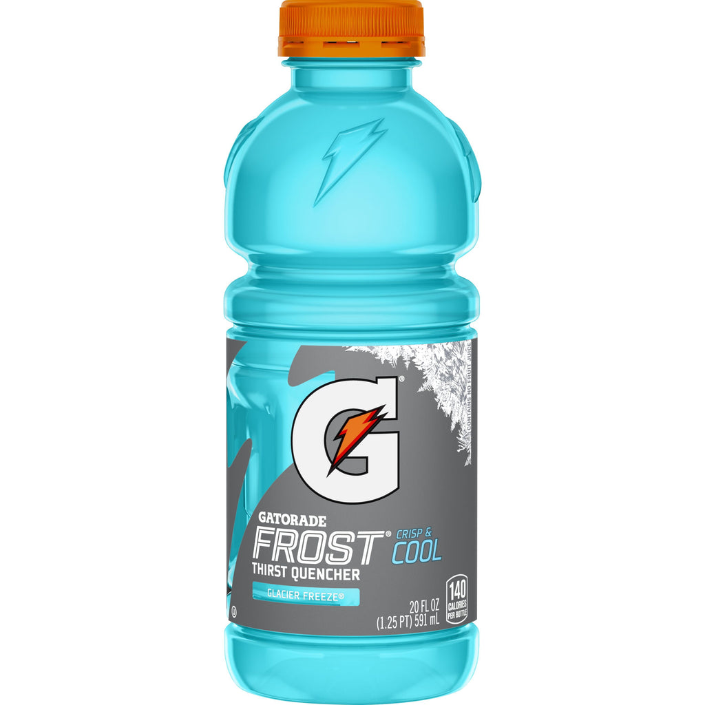 Gatorade Frost Thirst Quencher Glacier Freeze Sports Drink 20 fl oz 8 Count Bottles