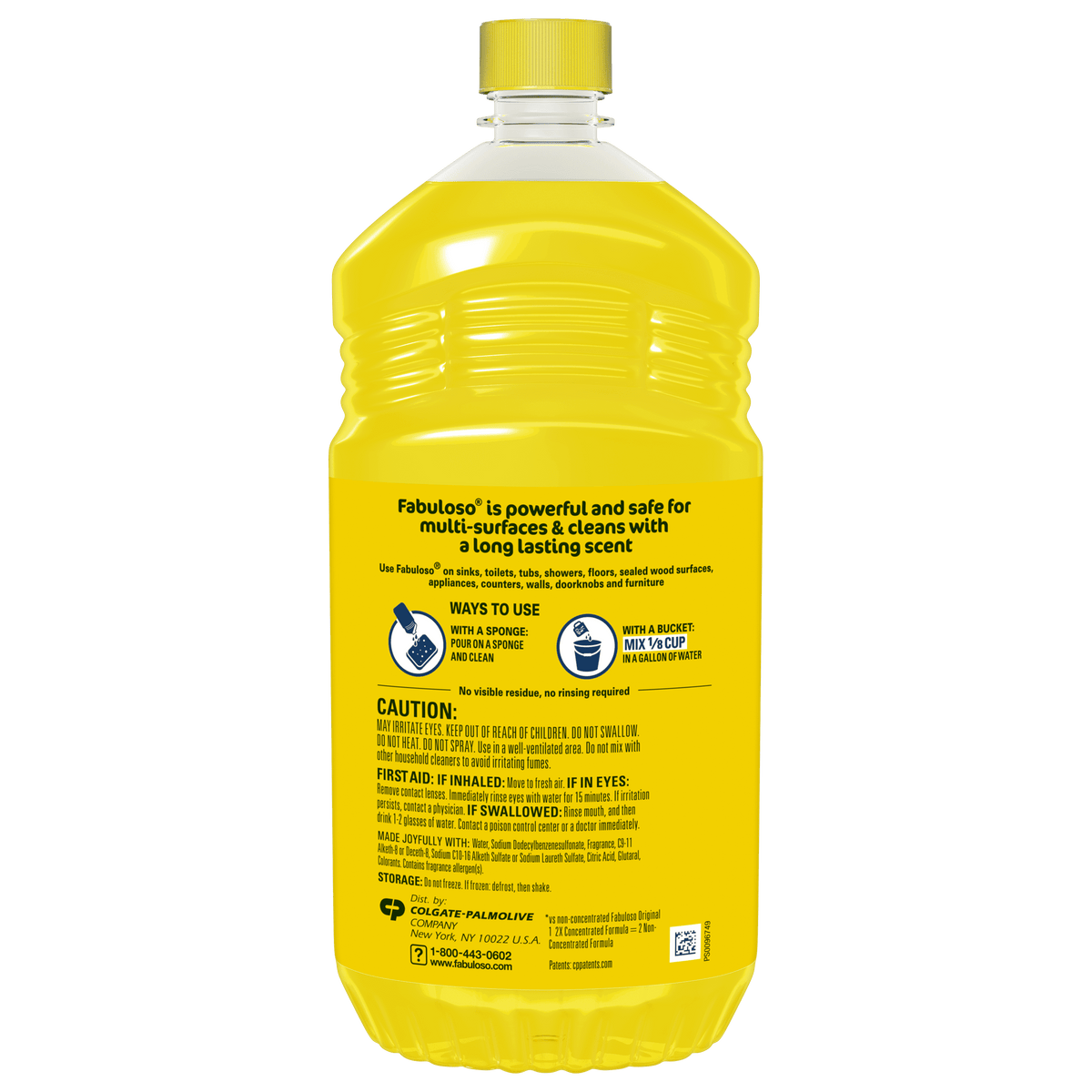 Fabuloso 2X Multi-Purpose Cleaner No Rinse Floor Cleaner Refreshing Lemon Scent 56 fl oz