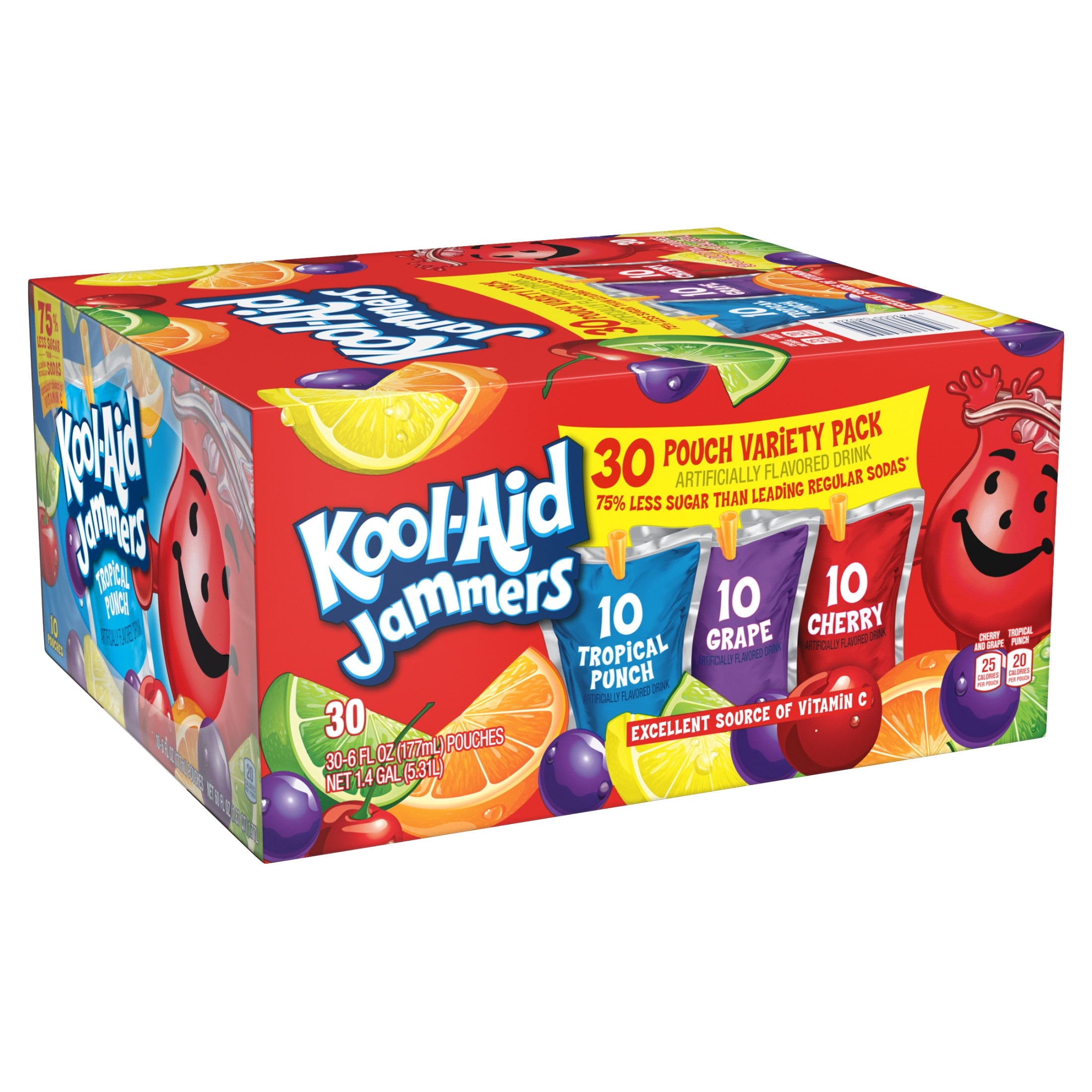 Kool-Aid Jammers Variety Pack Kids Drinks 30 Count 6 fl oz Pouches