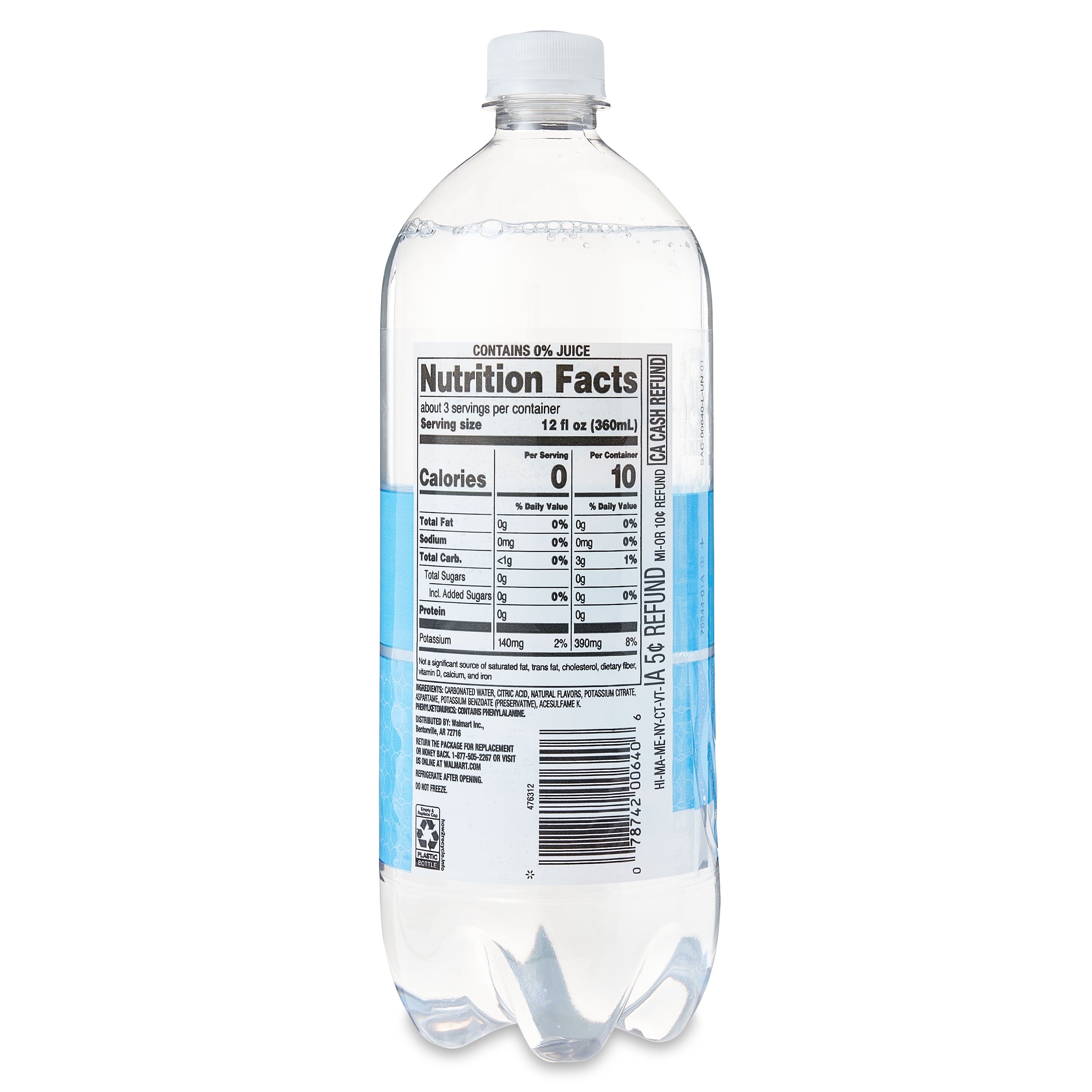 Clear American Blue Raspberry Sparkling Water 1 Liter