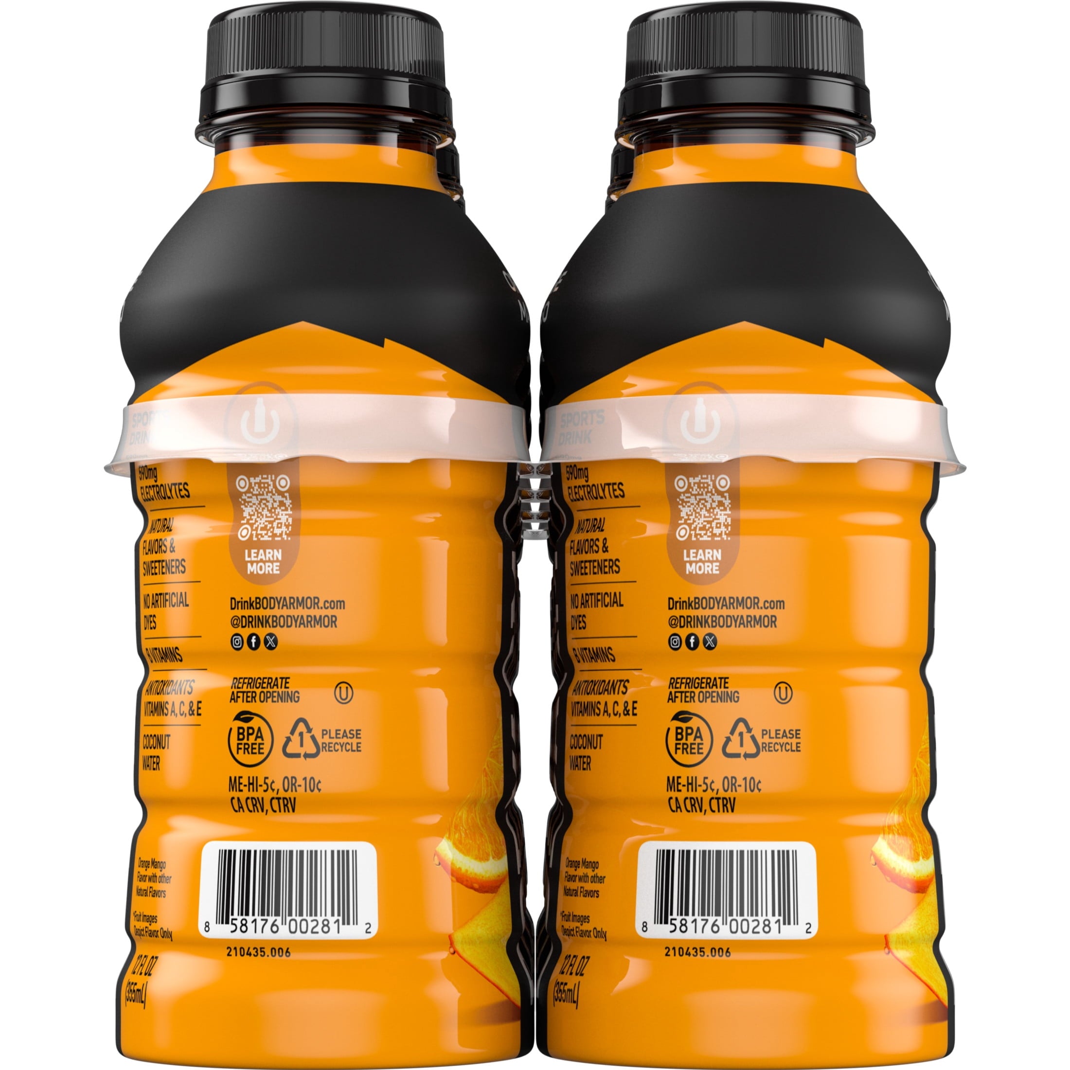 BODYARMOR Orange Mango Electrolyte Sports Drink 12 fl oz Bottles (8 Pack)