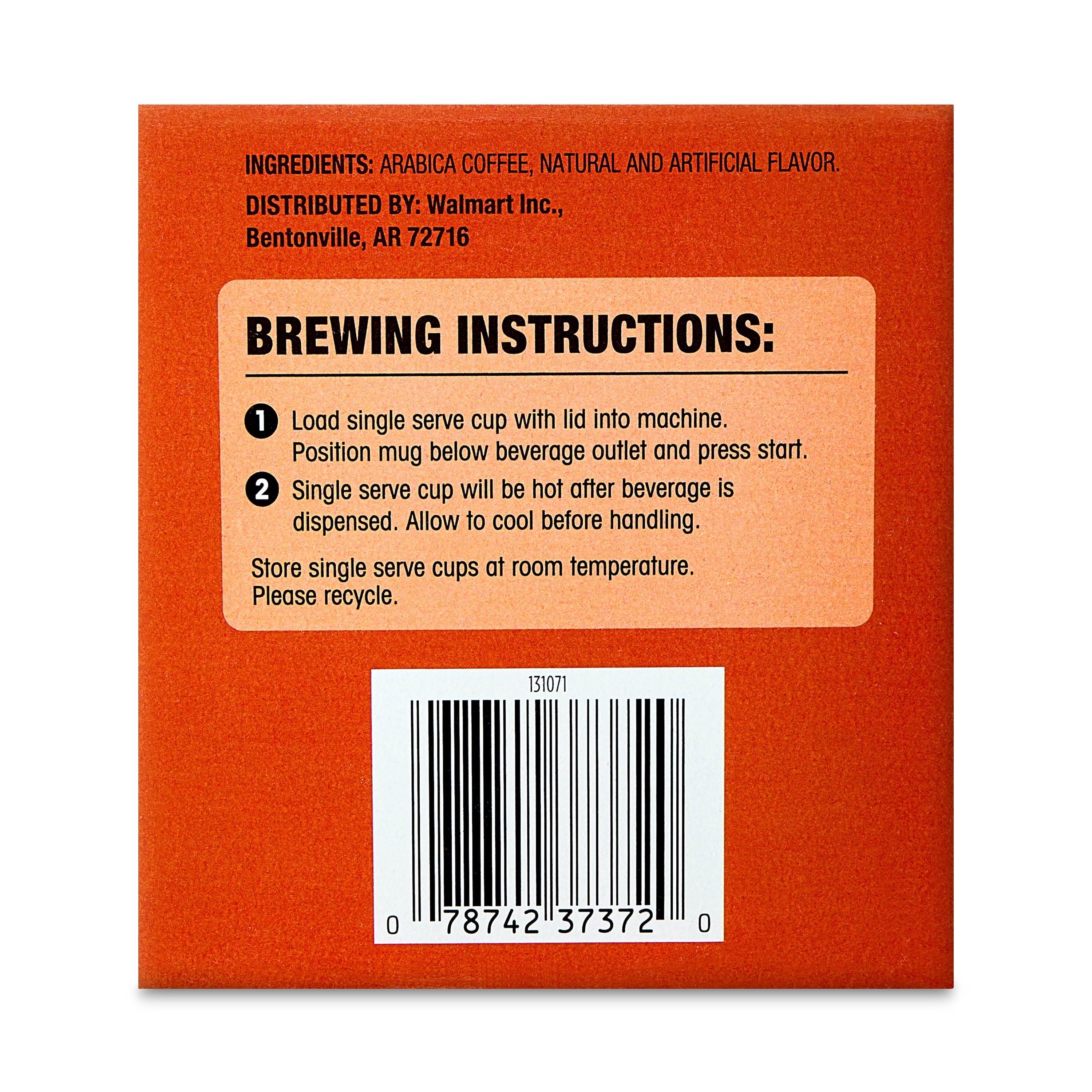 Great Value Pumpkin Spice Naturally Caffeinated Medium Roast Ground Coffee 12 Count