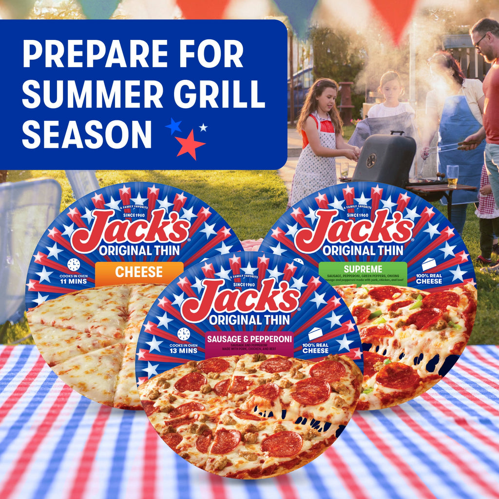 Jack's Original Thin Crust Cheese Pizza Frozen 13.8 Oz