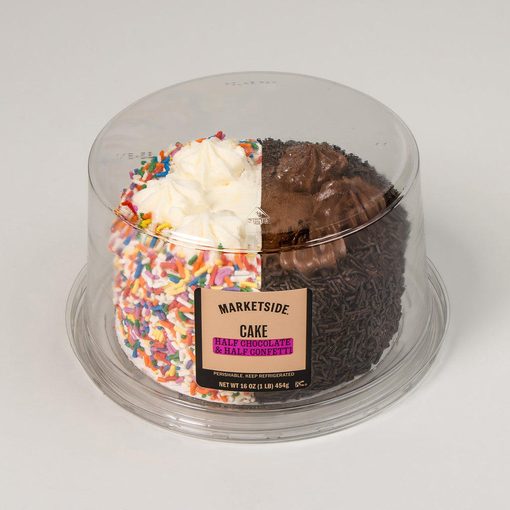 Half Chocolate Half Confetti Cake 16 Oz Marketside