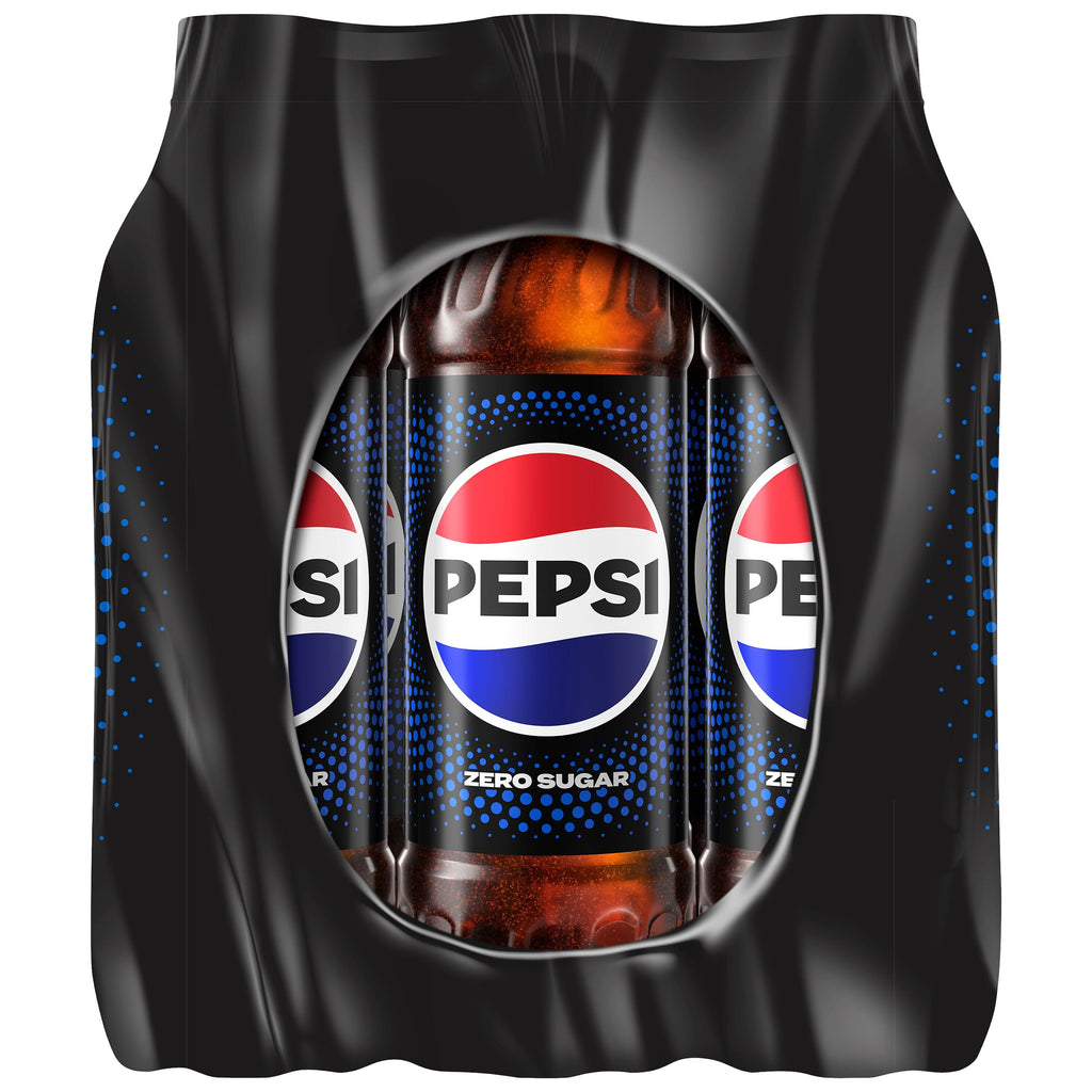 Pepsi Cola Zero Sugar Soda Pop Bottles 16.9 Fl Oz 12 Pack