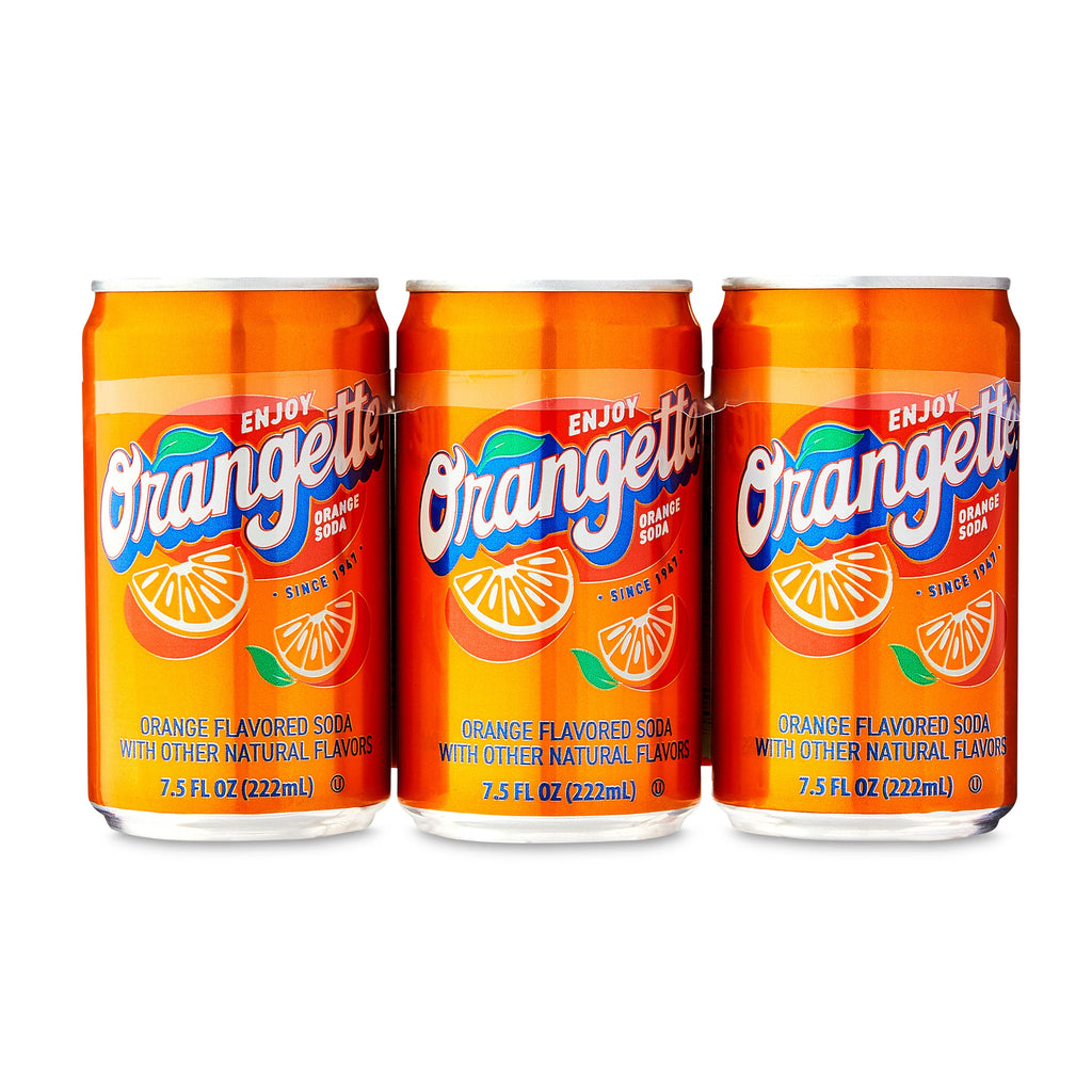 Great Value Orange Soda Pop Cans 7.5 Fl Oz 6 Pack