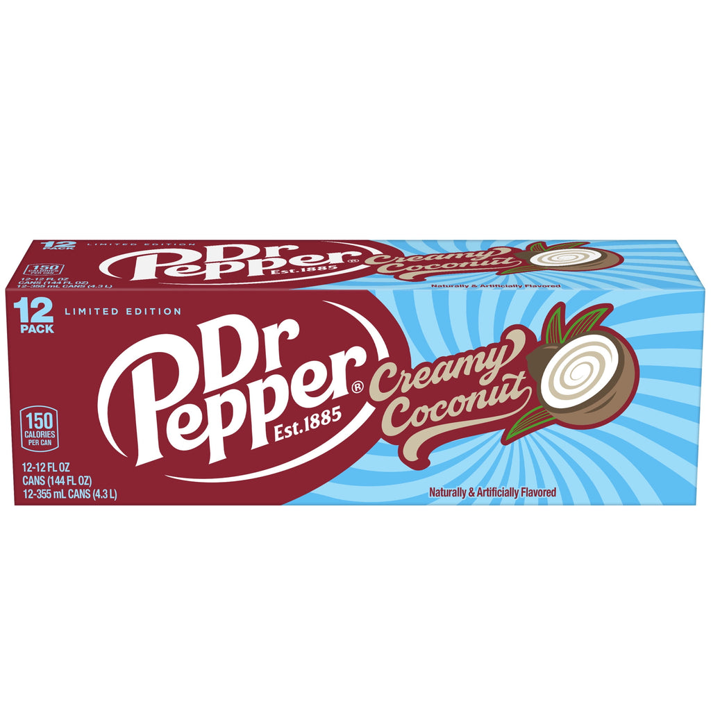 Dr Pepper Creamy Coconut Soda Pop Cans 12 Fl Oz 12 Pack