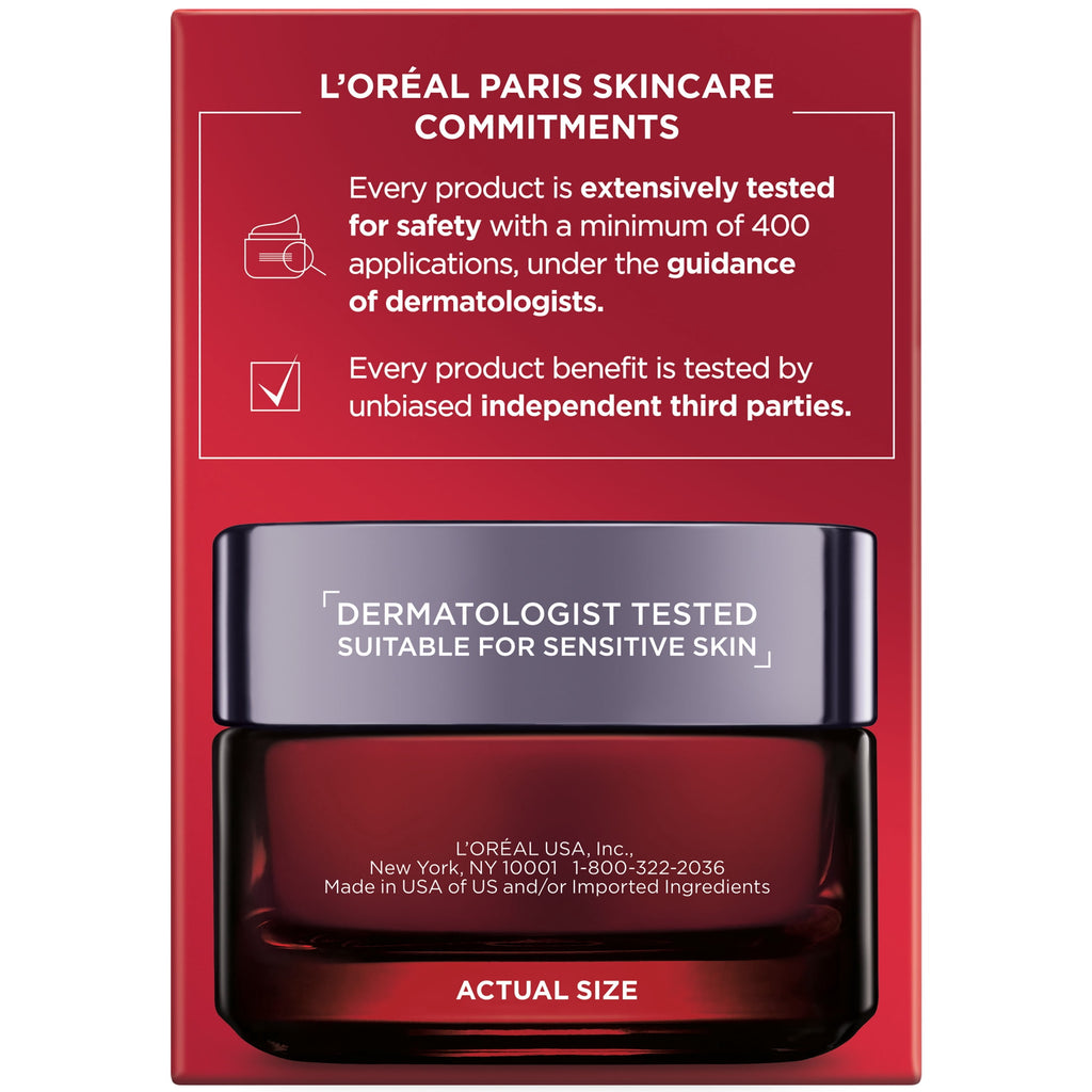 L'Oreal Paris Revitalift Triple Power Anti-Aging Face Moisturizer Fragrance Free Pro Retinol Hyaluronic Acid & Vitamin C 1.7 oz
