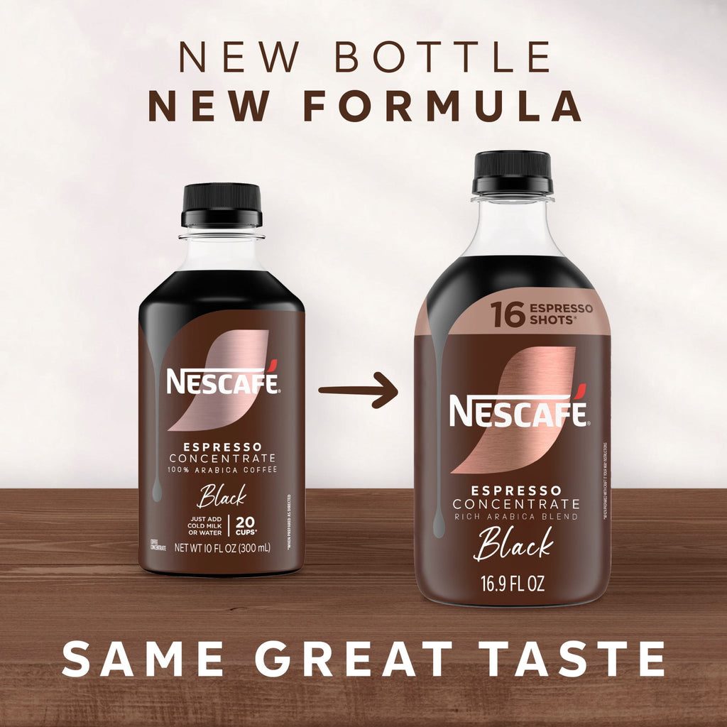 NESCAFÉ Espresso Concentrate Black Naturally Caffeinated Liquid Coffee 16.9 fl oz Bottle