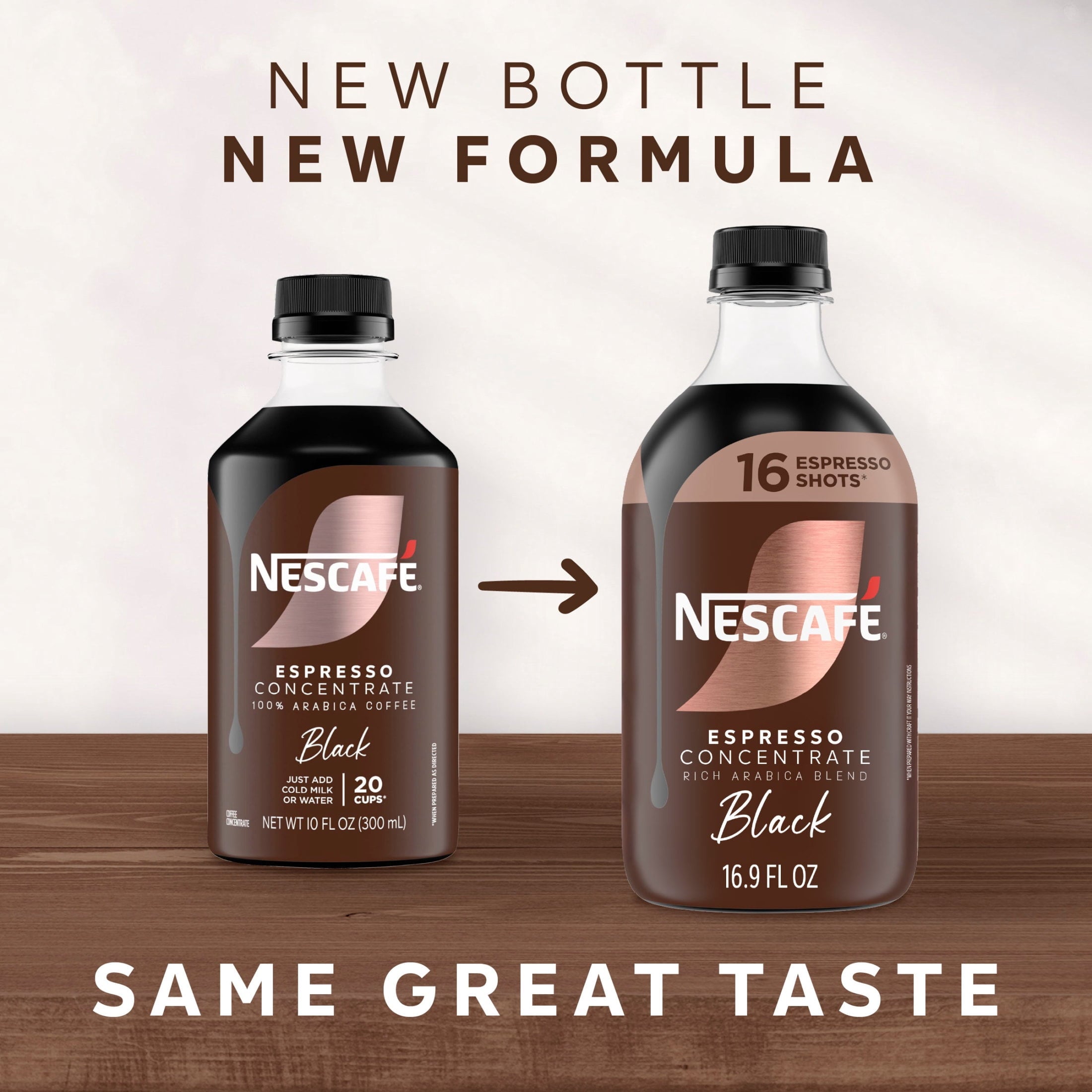 NESCAFÉ Espresso Concentrate Black Naturally Caffeinated Liquid Coffee 16.9 fl oz Bottle