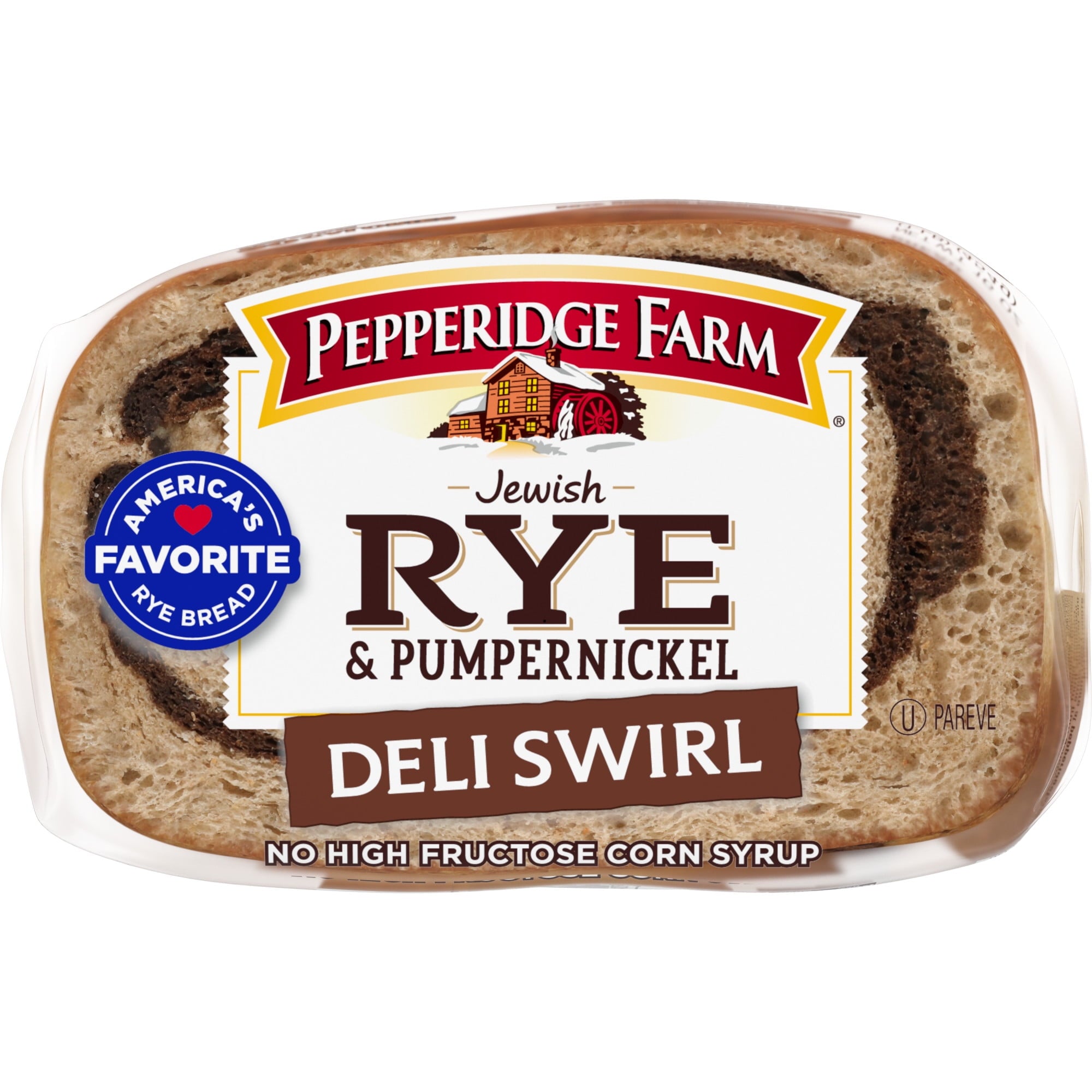 Deli Swirl Rye & Pumpernickel Bread 16 Oz