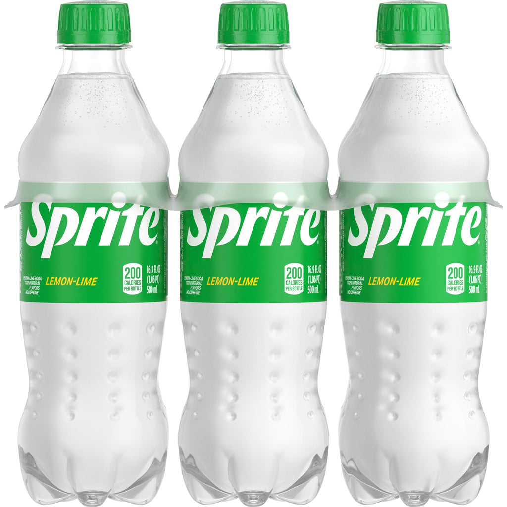 Sprite Lemon-Lime Caffeine Free Soda Pop Bottles 16.9 Fl Oz 6 Pack