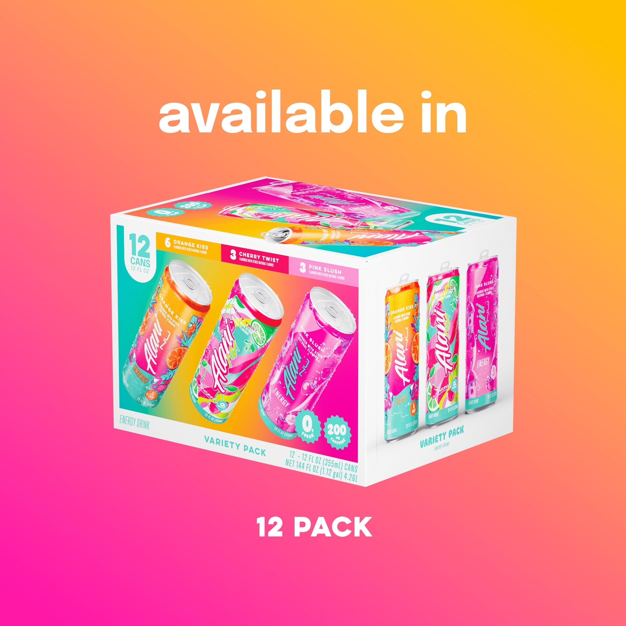 Alani Nu Sugar Free Variety Pack Energy Drink 12 fl oz 12 Pack Cans