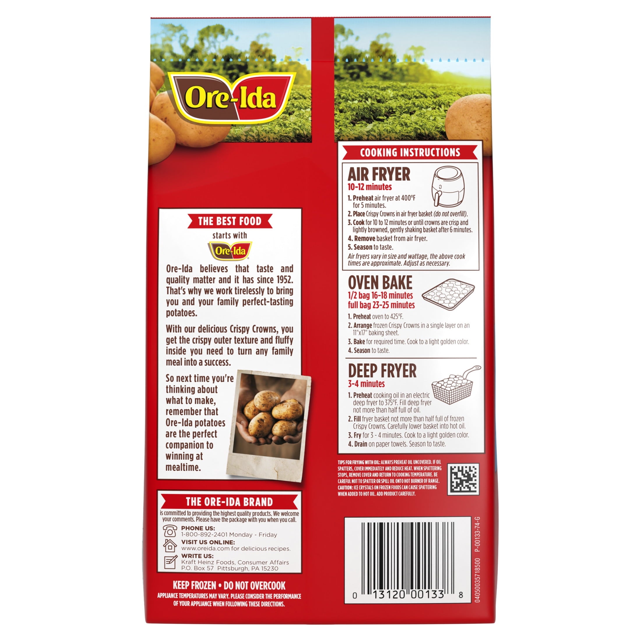 Ore-Ida Crispy Crowns Seasoned Shredded Frozen Potatoes 30 Oz