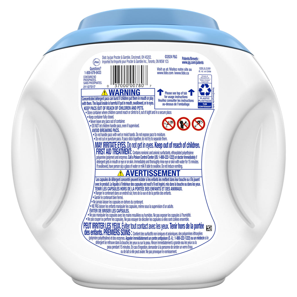 Tide PODS Free & Gentle Laundry Detergent Pacs Unscented 57 Count