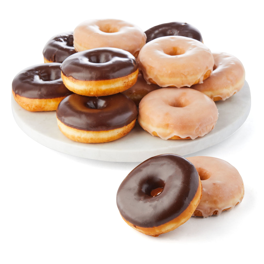 Chocolate Iced and Glazed Donuts 8 Oz 12 Count Freshness Guaranteed