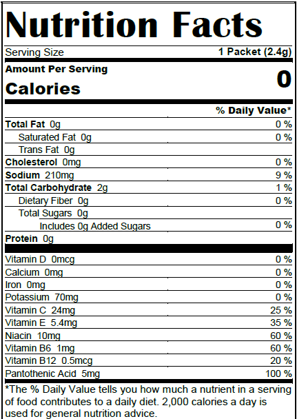 Great Value Sugar-Free Electrolyte Mixed Berries Liquid Drink Mix 0.85 oz 10 Count