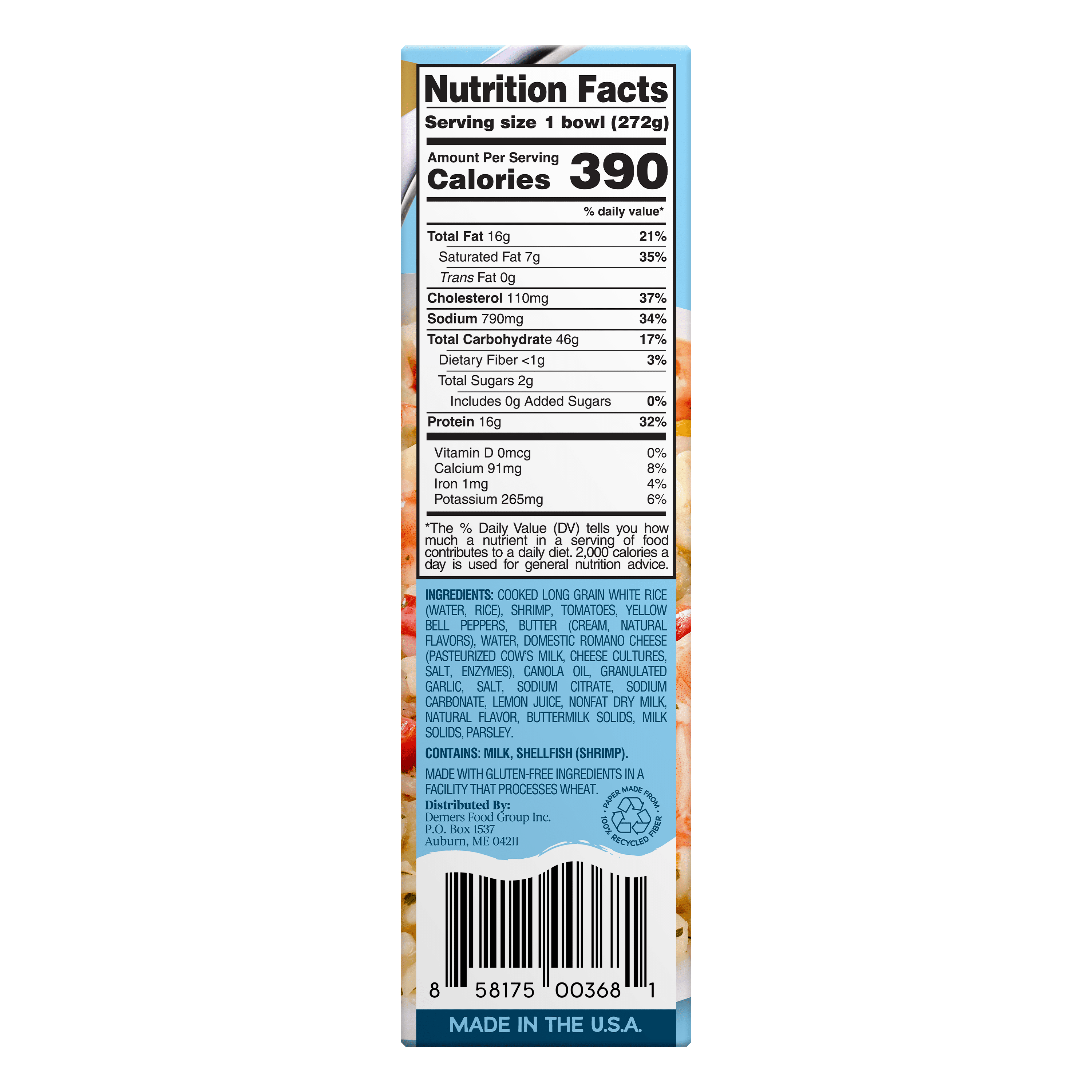 Scott & Jon's Garlic Butter Shrimp Rice Bowl Frozen Meal 9.6 Oz