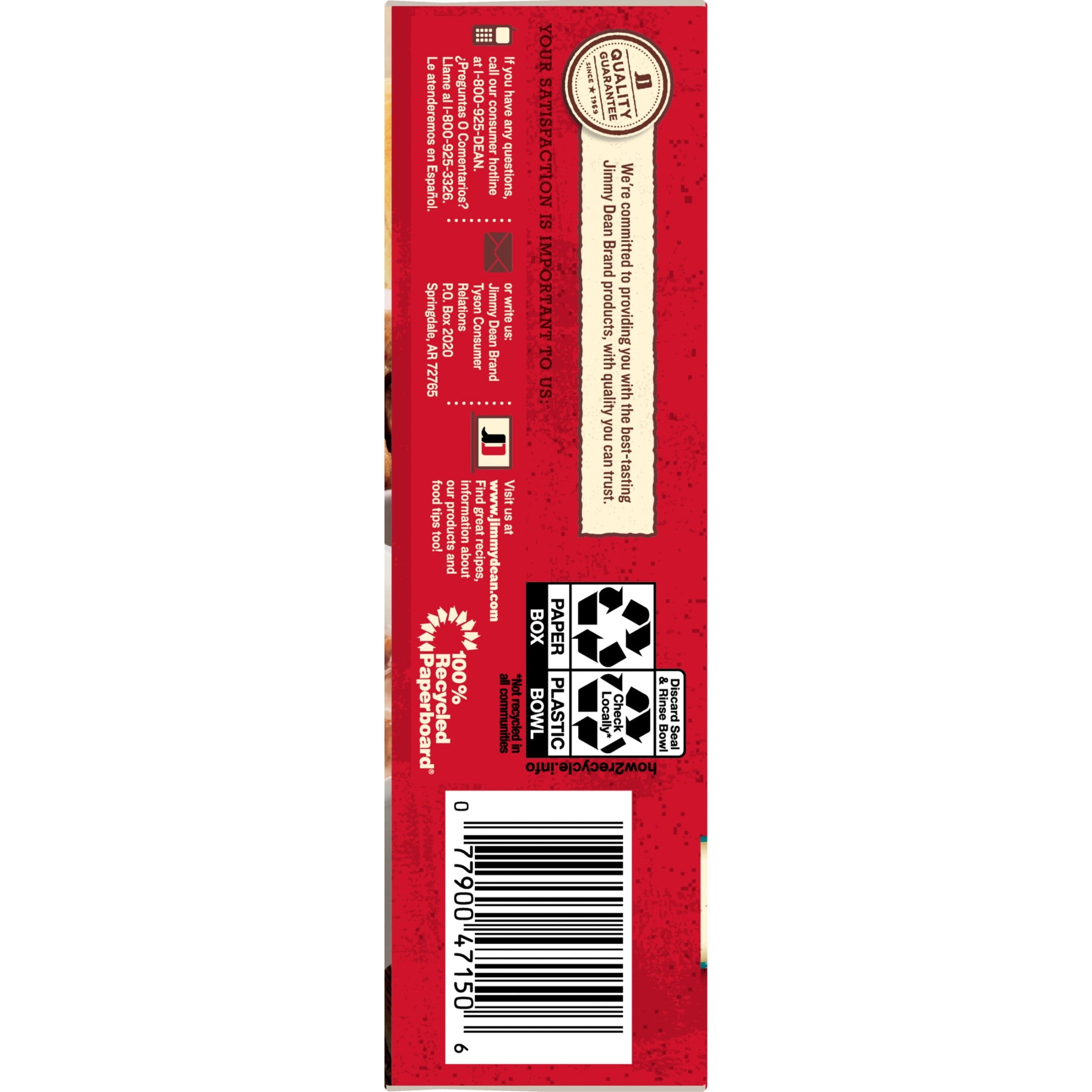 Jimmy Dean Biscuit & Sausage Gravy Breakfast Bowl Frozen 9 Oz