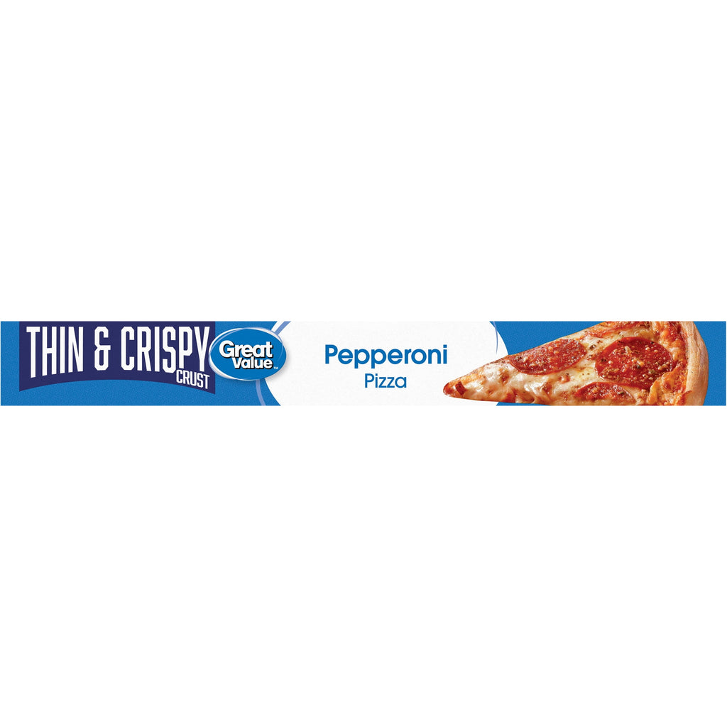 Great Value Thin Crust Pepperoni Frozen Pizza 16.4 Oz