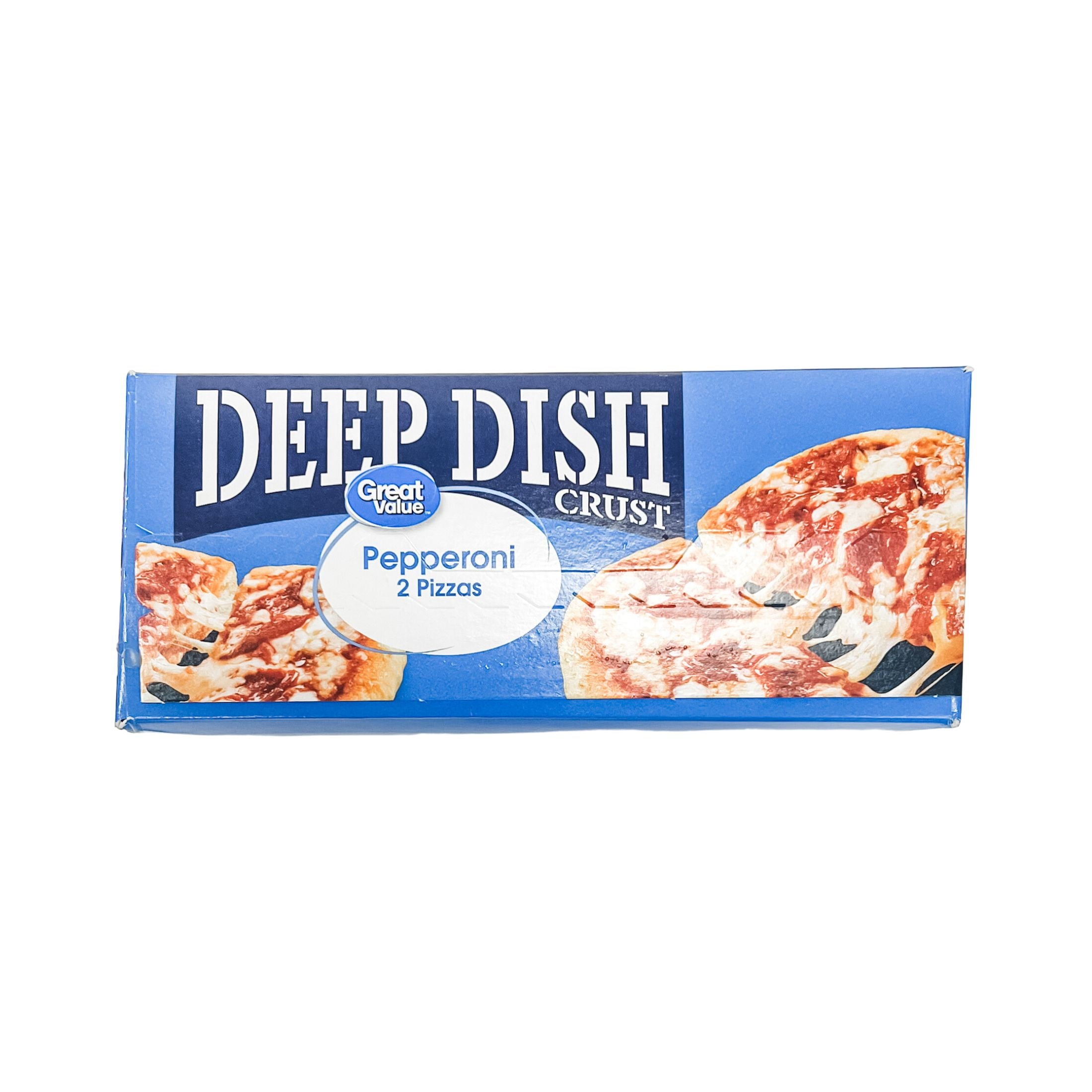 Great Value Deep Dish Pepperoni Frozen Pizza 11.2 Oz 2 Count