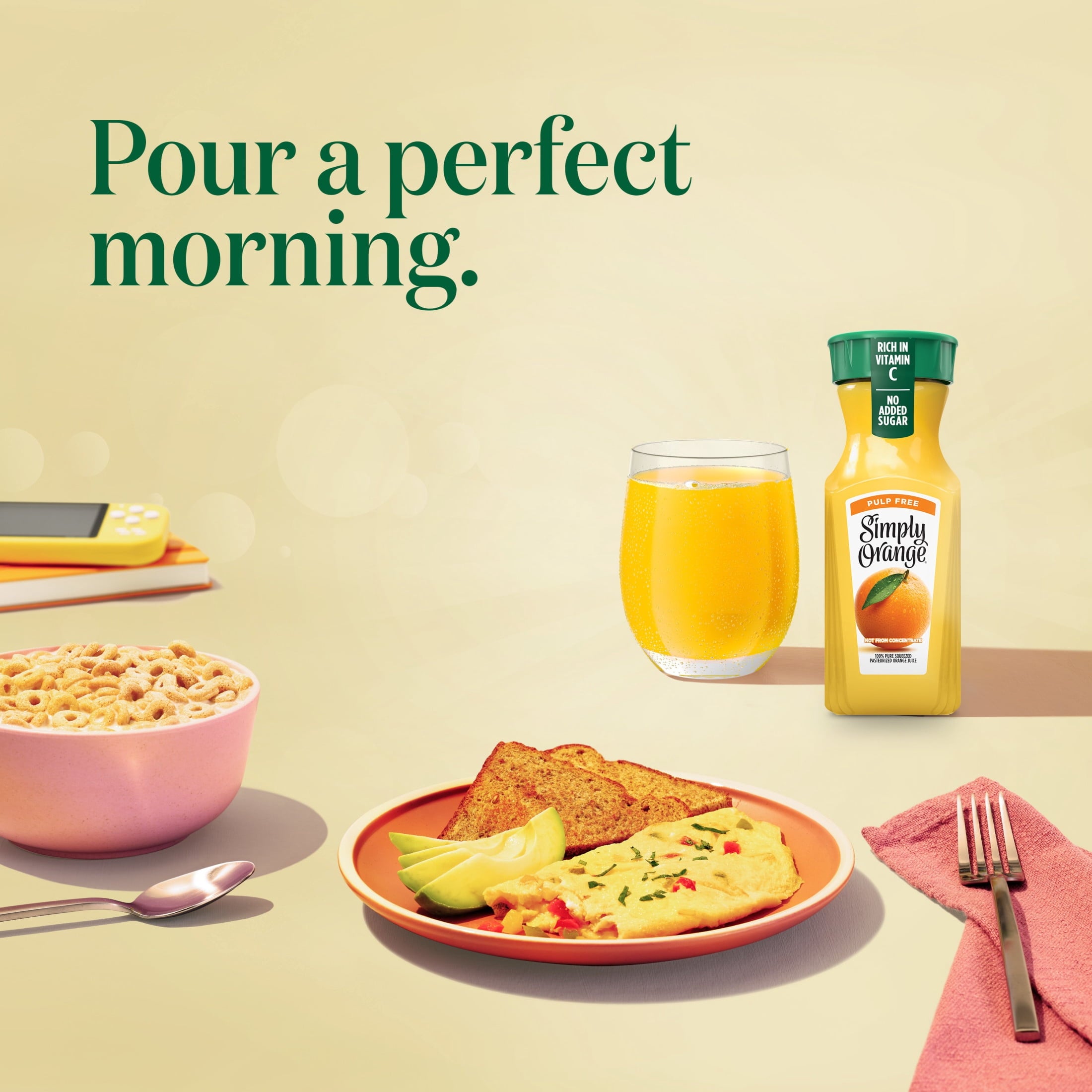 Simply Orange Pulp-Free Orange Juice 8 fl oz 4 Pack
